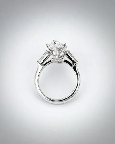 Marquise Cut 4.20 Ct Diamond Lab-Created Engagement Ring 925 Sterling Silver