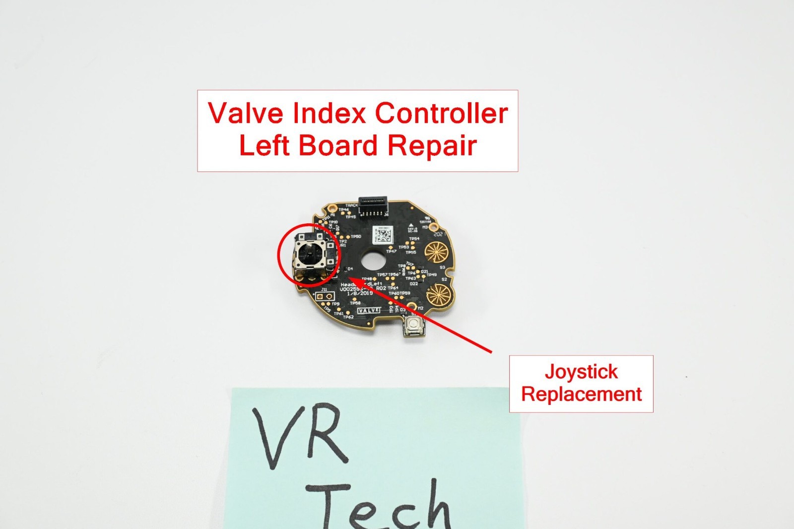 Valve Index Left Controller - Button Board Joystick Replacement - Repair Service
