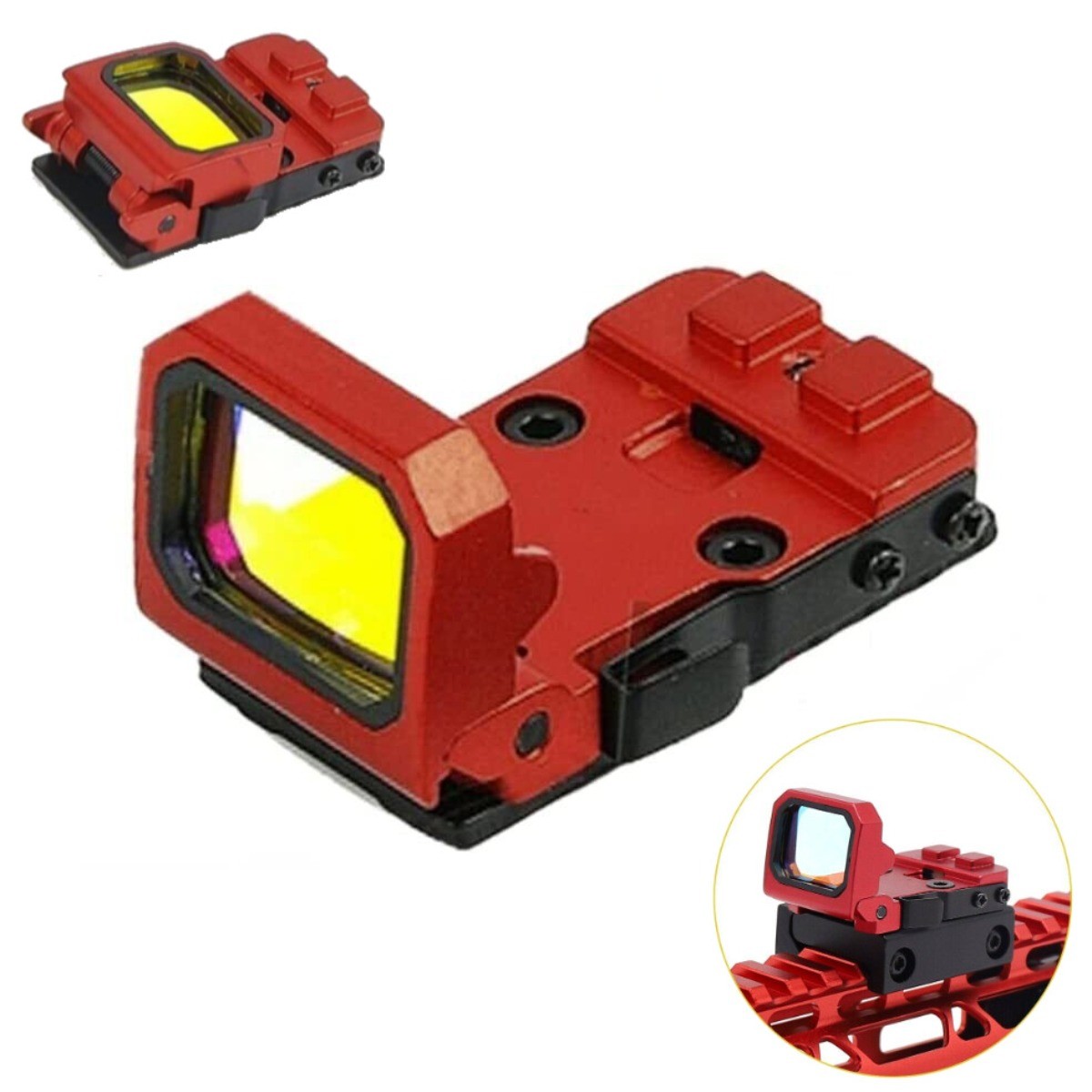 Tactical Folding Flip Up Red Dot Sight Holographic Reflex Sight RMR for Pistol