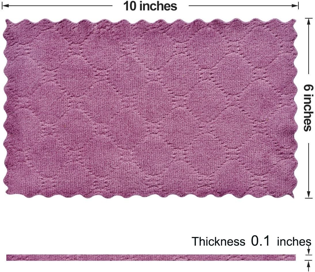 Kitchen Towels Dish 12PCS, Multipurpose Reusable Dish Cloths, Double-Side mircro
