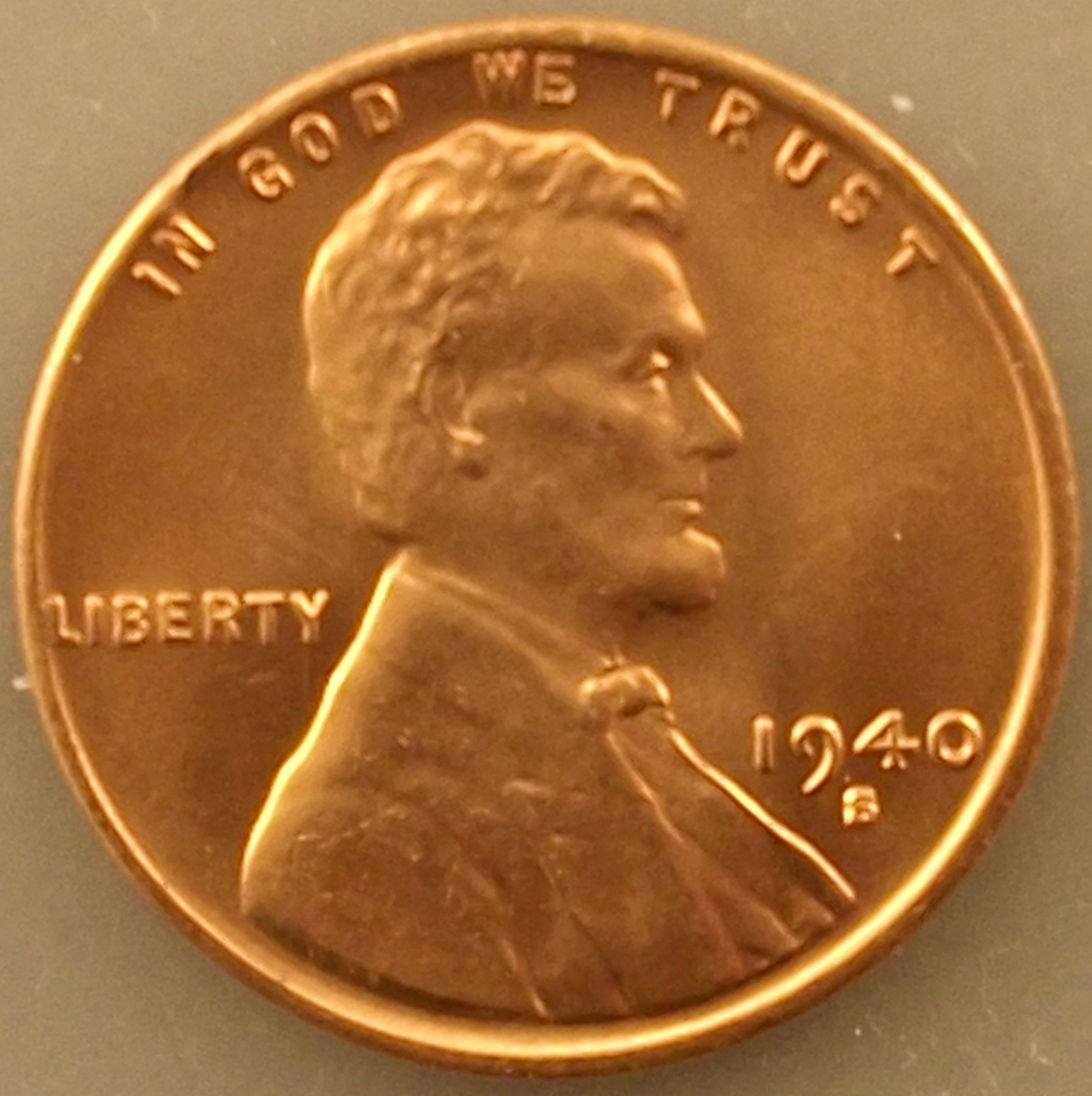 1940 S - Lincoln Wheat 1¢ Cent Penny - Red - BU - Brilliant Uncirculated