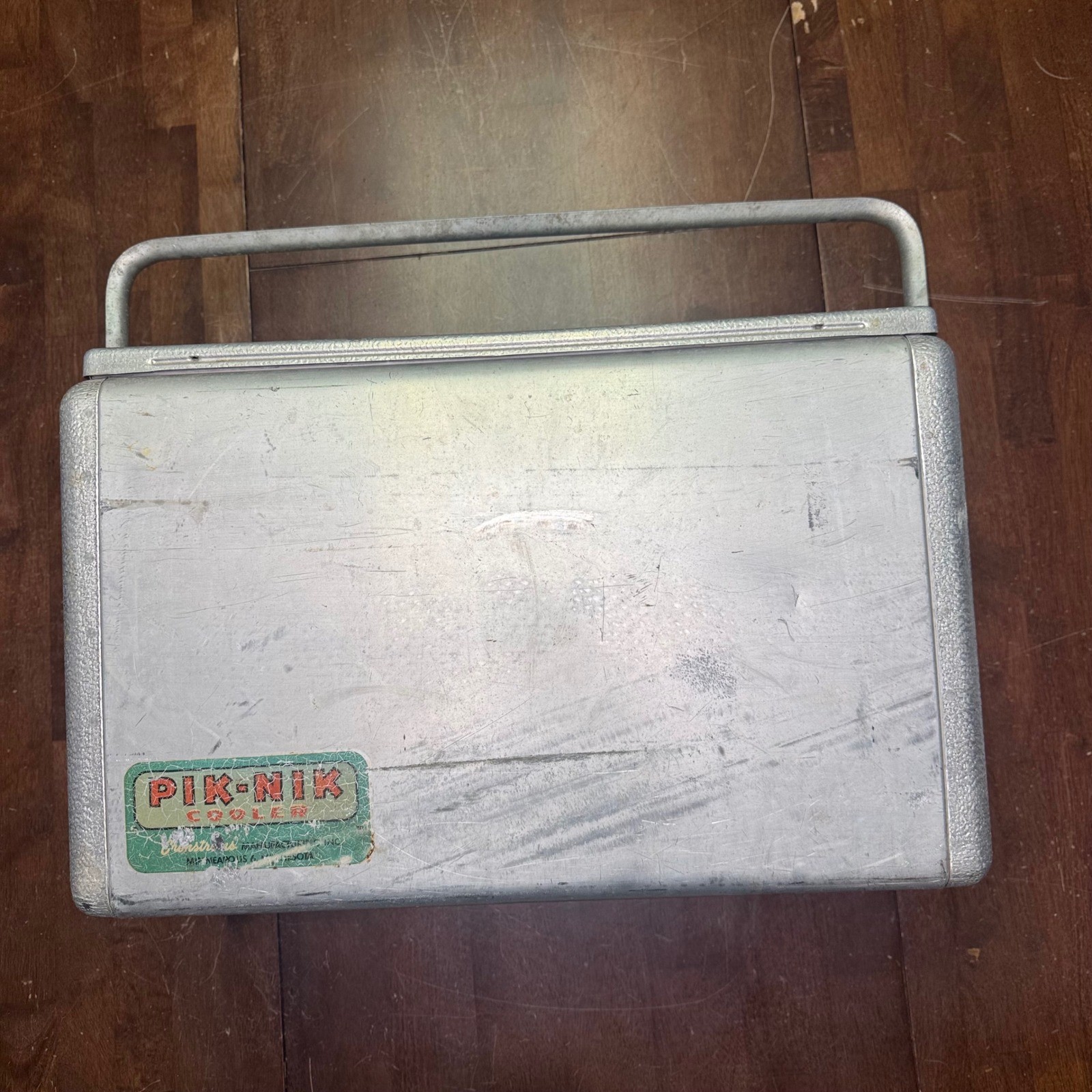VTG Cronstroms Pik-Nik Cooler Large Silver Aluminum Vintage Ice Chest Barnfind