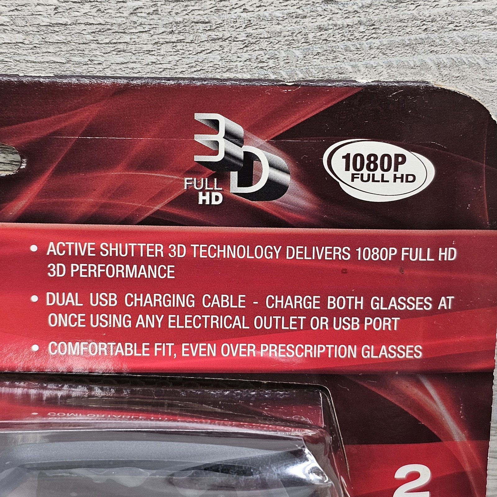 Vizio VSG102 Rechargeable Full HD Active Shutter 3D Glasses - 2 Pack for Vizio