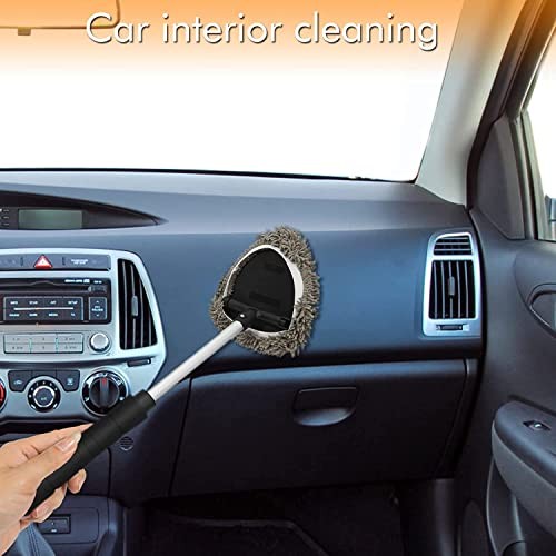Car Windshield Cleaning Tool, Car Inside Window Cleaner Tool with 19 inch-2pc