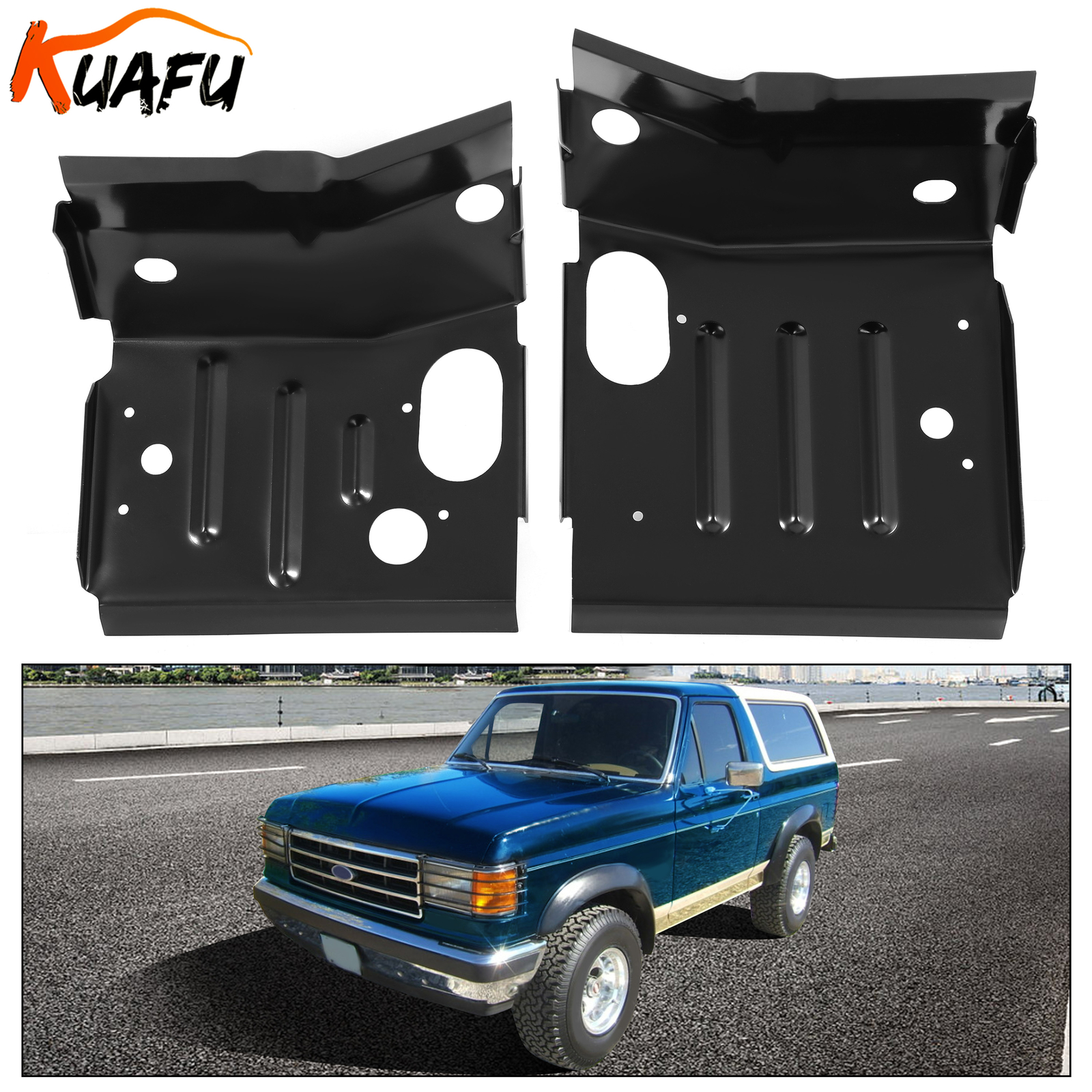 Front Cab Mount Floor Supports For 80-96 Ford F100 F150 F250 Pickup Bronco- PAIR