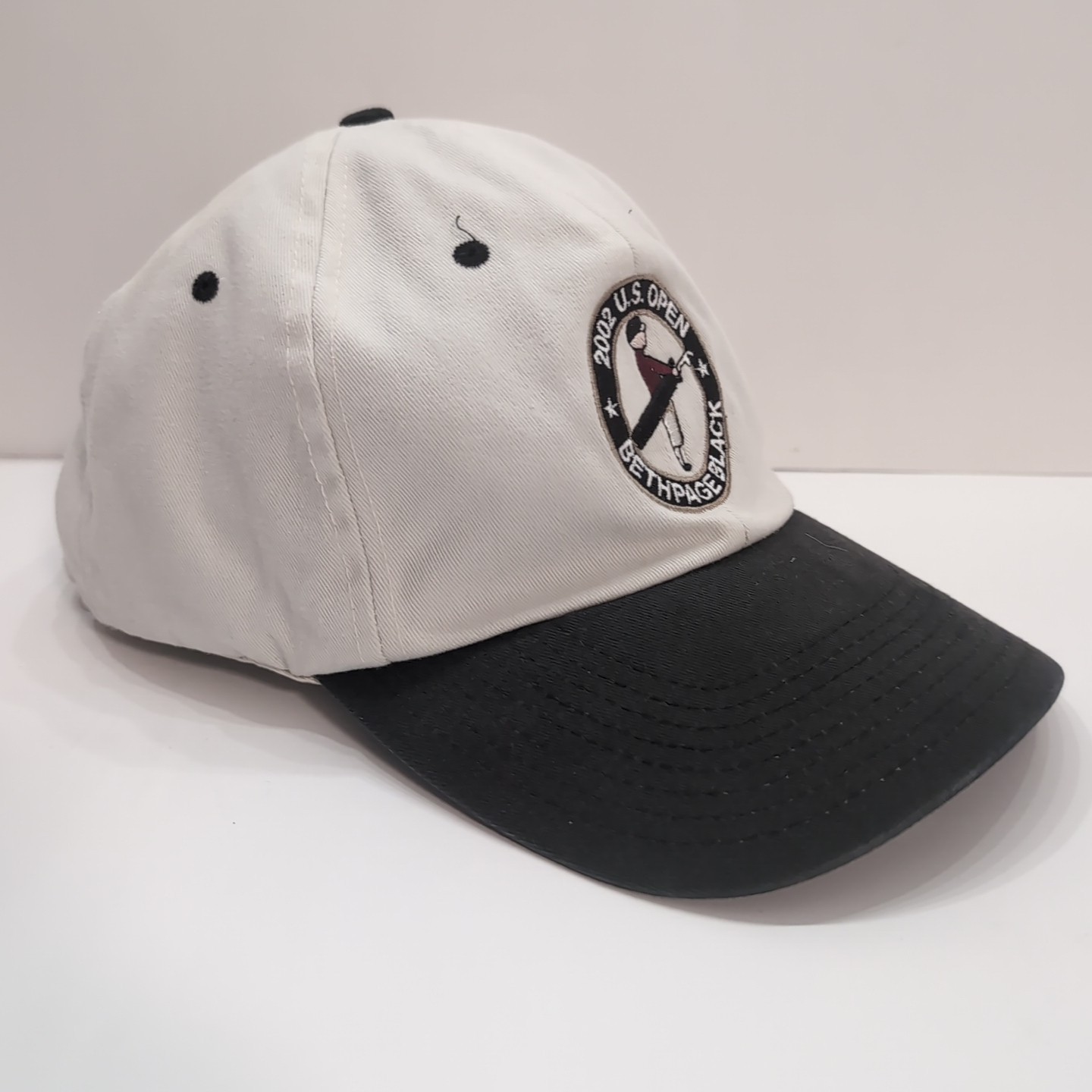 US Open Golf Hat Cap 2002 Bethpage Black Strap Back Khaki USGA Member Hat Ex Con