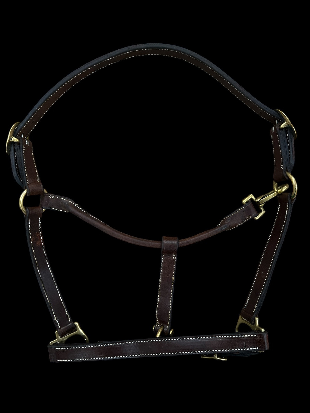 Leaders 1” Brown Leather Halter For Horse Size