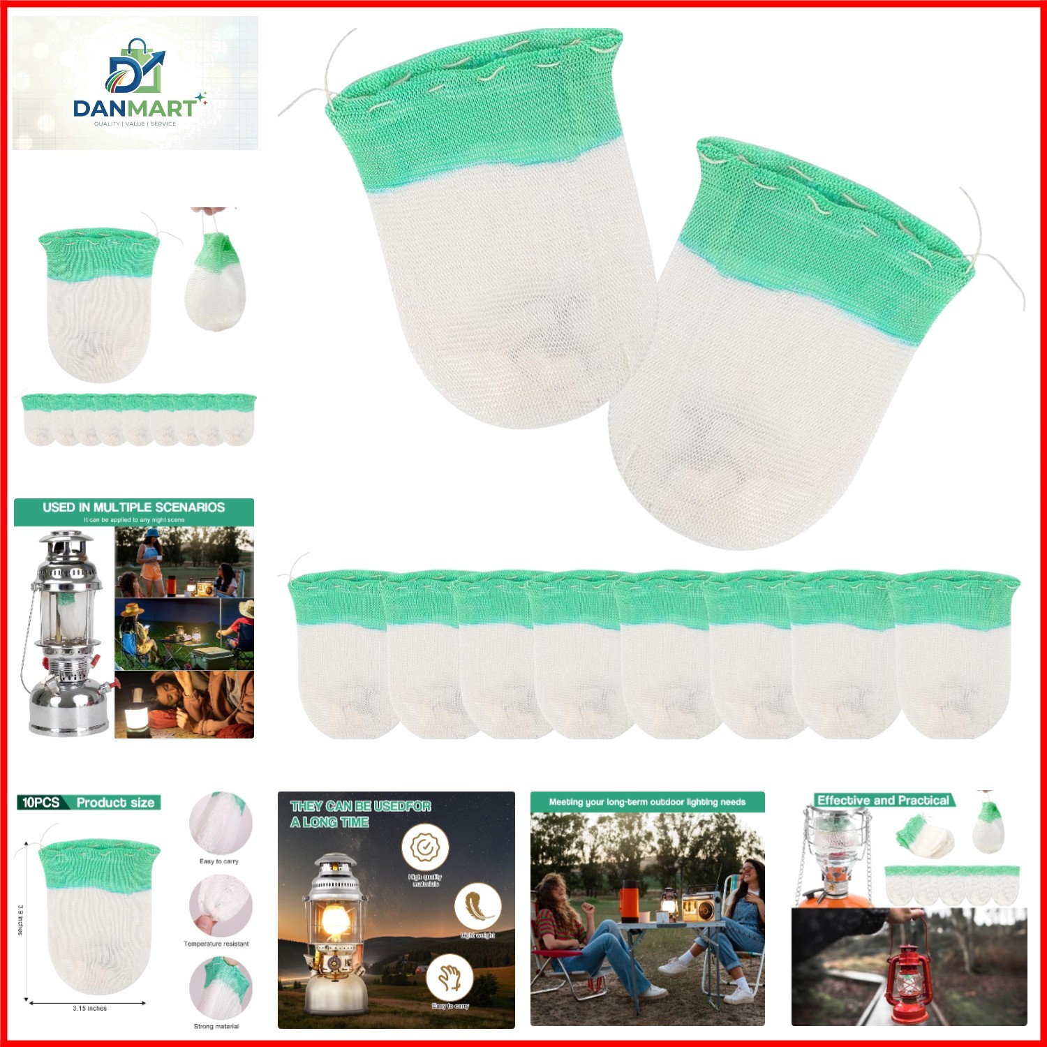 10Pcs Lantern Mantles Propane Lantern Mantles, Soft Light Propane Lampshades ...
