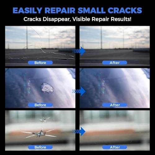 Windshield Crack Repair Kit for Windshield Chips Cracks Quick Car Glass Chip