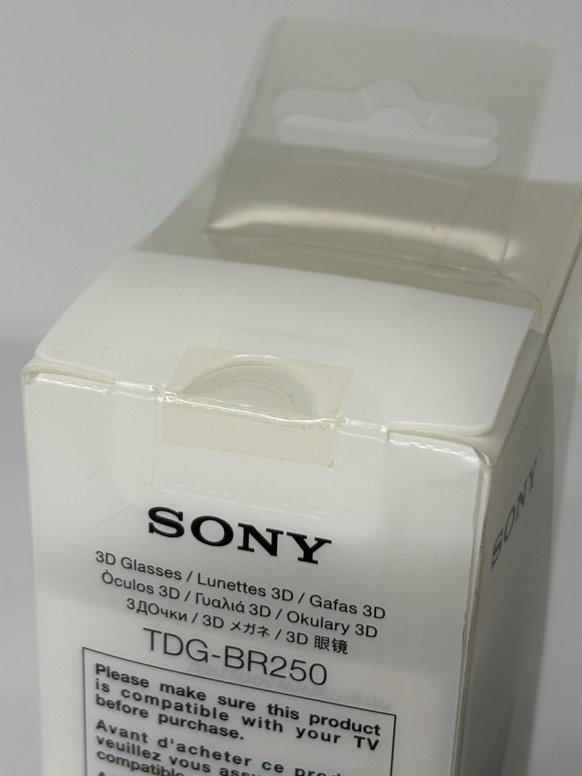 Sony TDG-BR250 3D Glasses Black Regular Size USB Charging Cable 2011