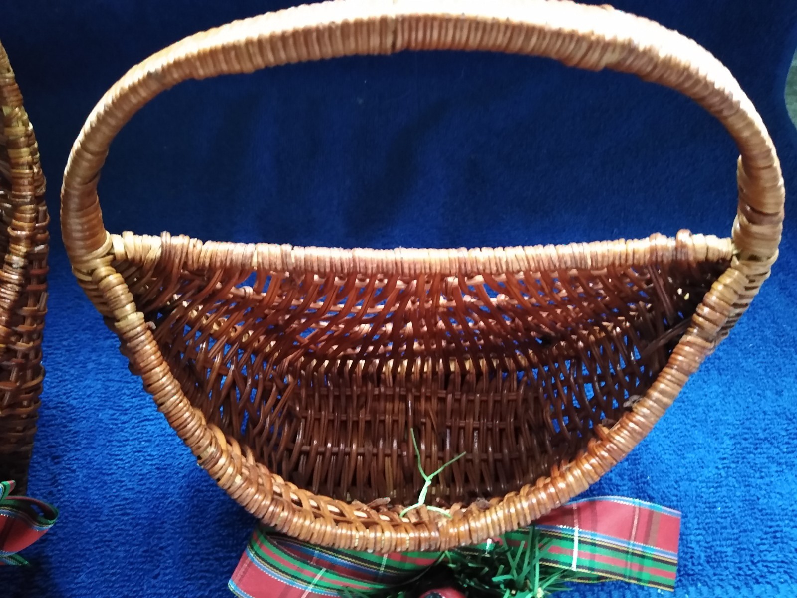 Set of 2 Woven Wicker Wall Baskets