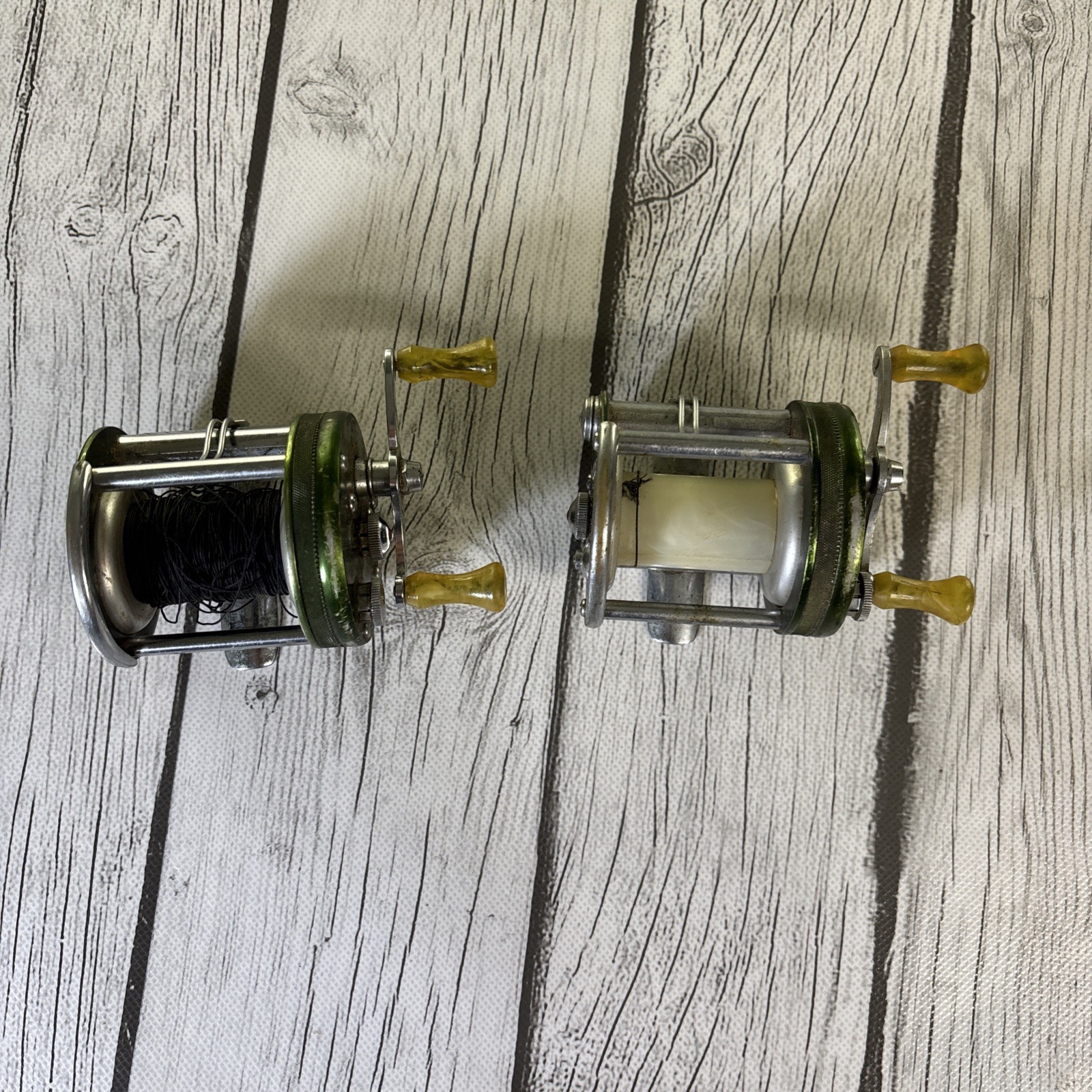 Vintage Pair Shakespeare Classic 1972 Model GK Fishing Reel. Made in the USA.