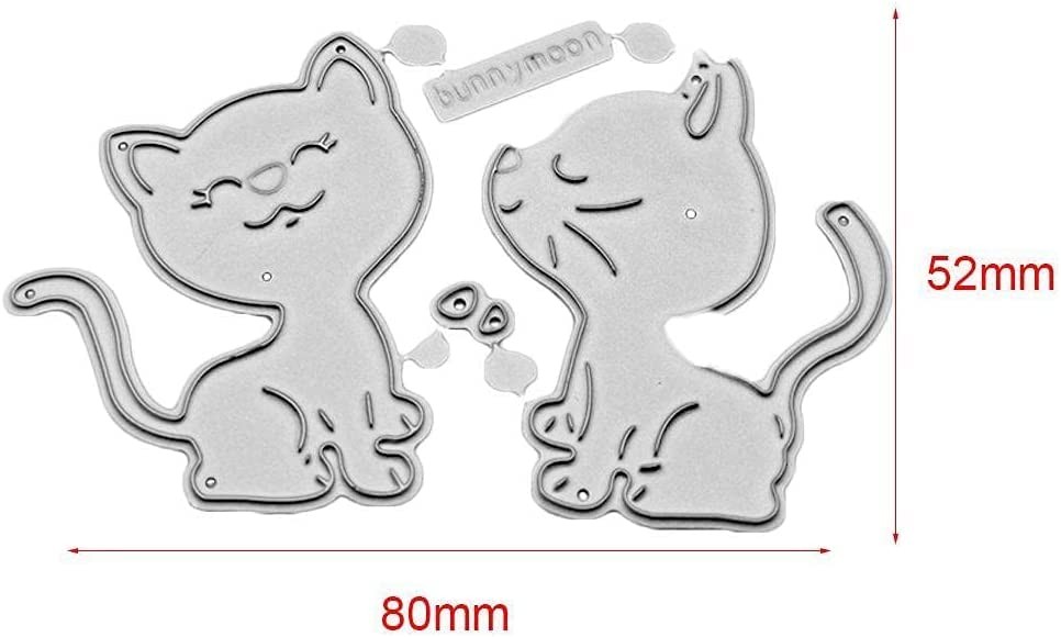 Cats Cutting Dies for Card Making, Cut Stencils DIY silver