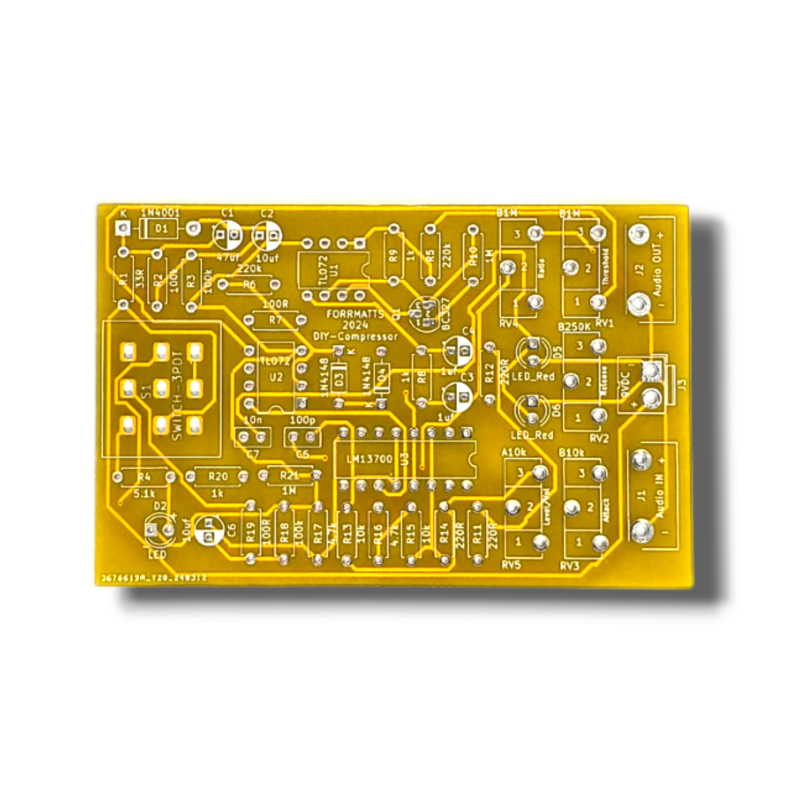 FORRMATTS DIY-Compressor Guitar Pedal PCB