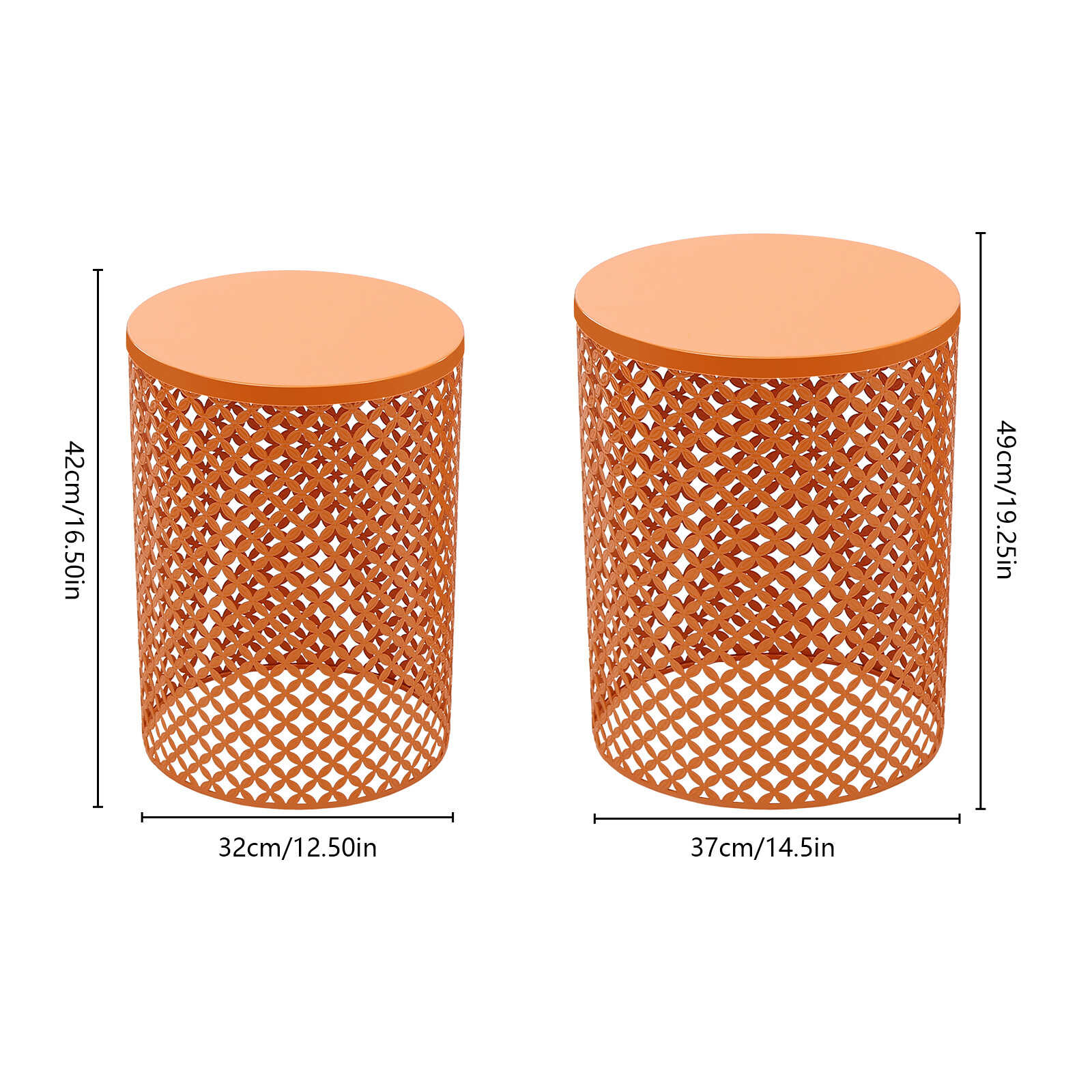Patio Side Tables Accent End Table Metal Outdoor Side Table round Out End Table
