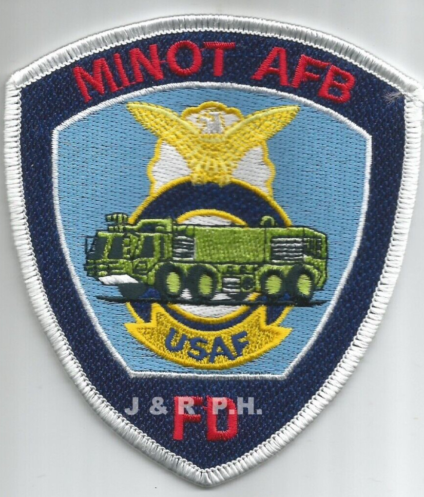 U.S.A.F. - Minot A.F.B., North Dakota (3.75" x 4.25" size) fire patch