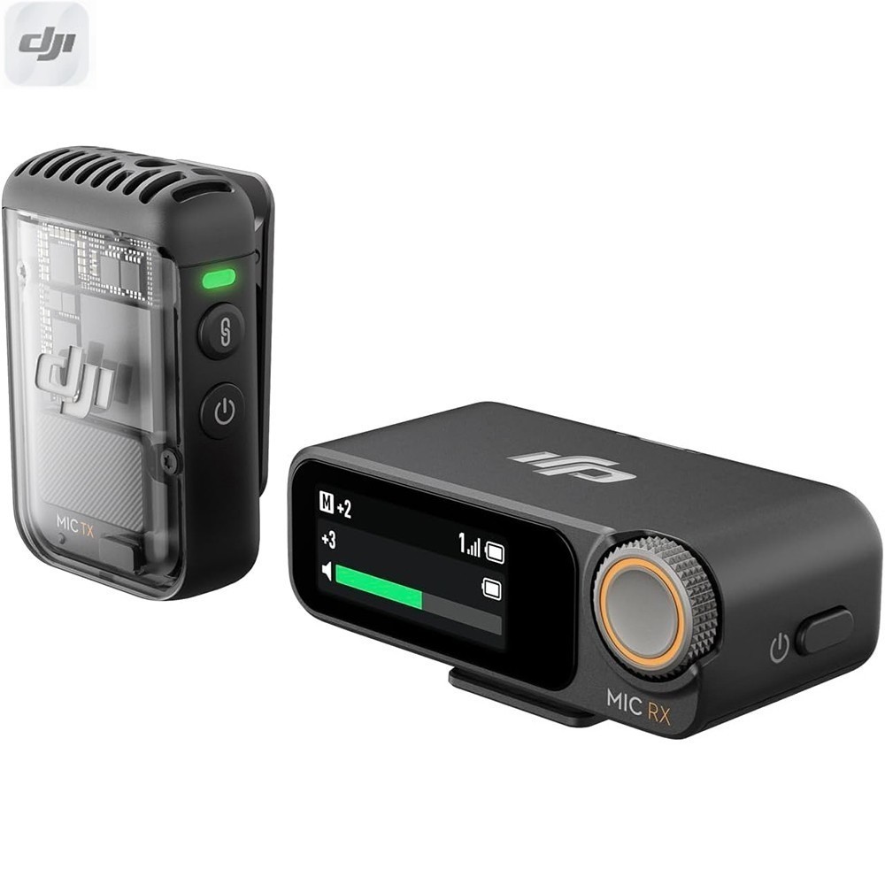 DJI MIC 2 (1TX + 1RX) Wireless Microphone, Supports USB-C and Lightning