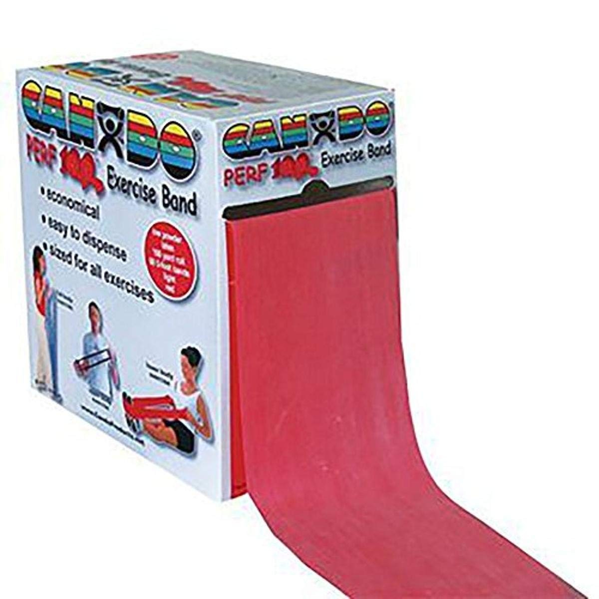 Cando Exercise Bands Perforations Low-Powder Latex Light Red 77516