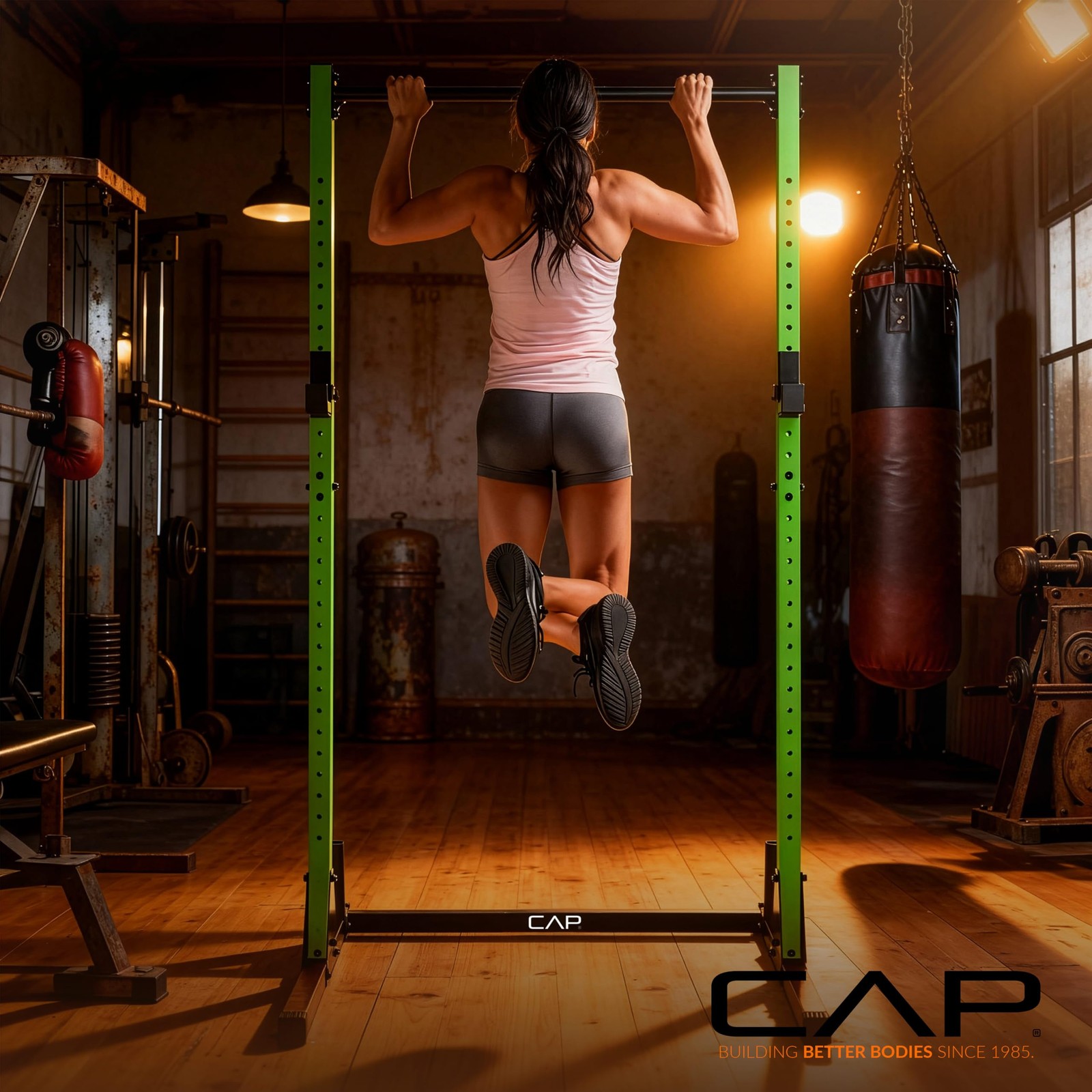 CAP Barbell Power Rack w/ Pull Up Bar & Attachments - Squat & Strength Training
