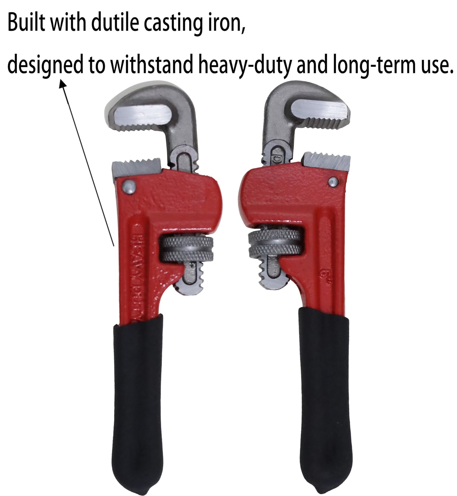 Small Pipe Wrench, 6 Inch Adjustable Plumbers Wrench Mini Plumbing Tools Stra...