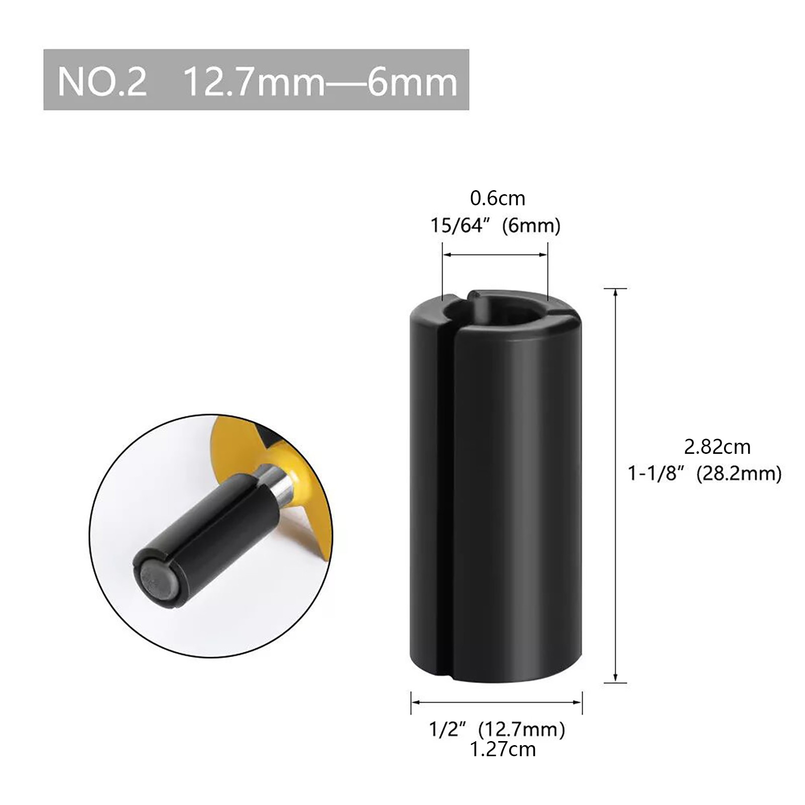 9Pcs/Set Adapter Converter Router Collet Reduction Sleeve Tool Bit Connector