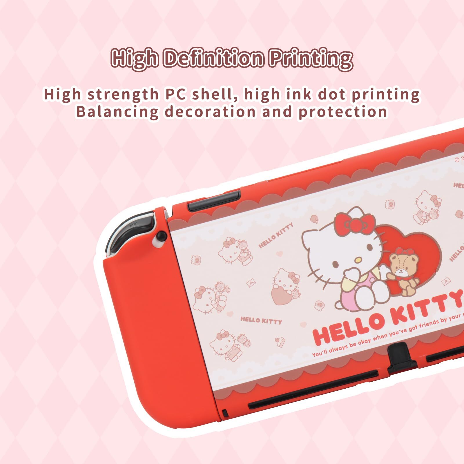 GeekShare X Sanrio Protective Case HardShell for Nintendo Switch/OLED HelloKitty