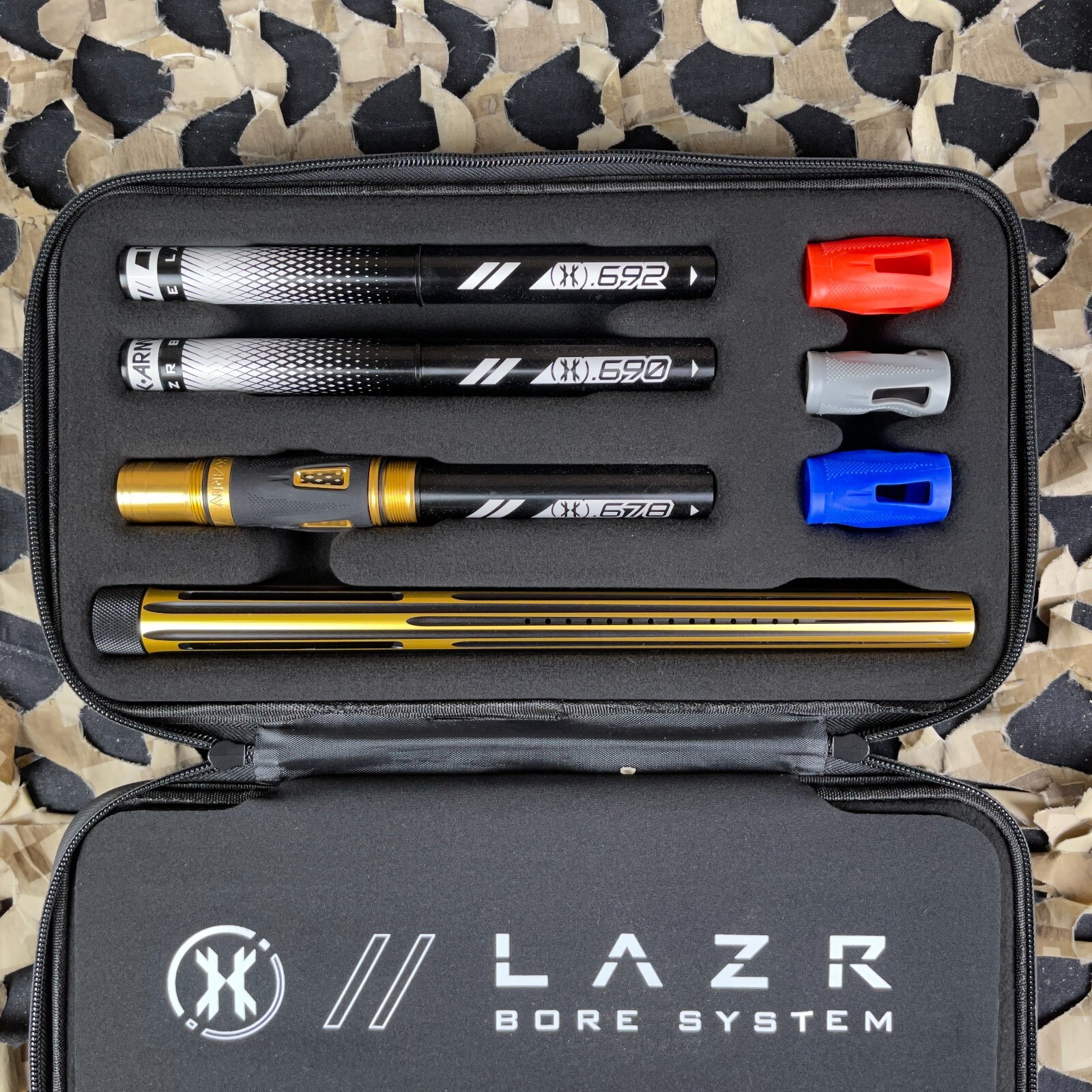 HK Army 15" LAZR Elite Nova Barrel Kit Black Inserts - Gold/Black-AC