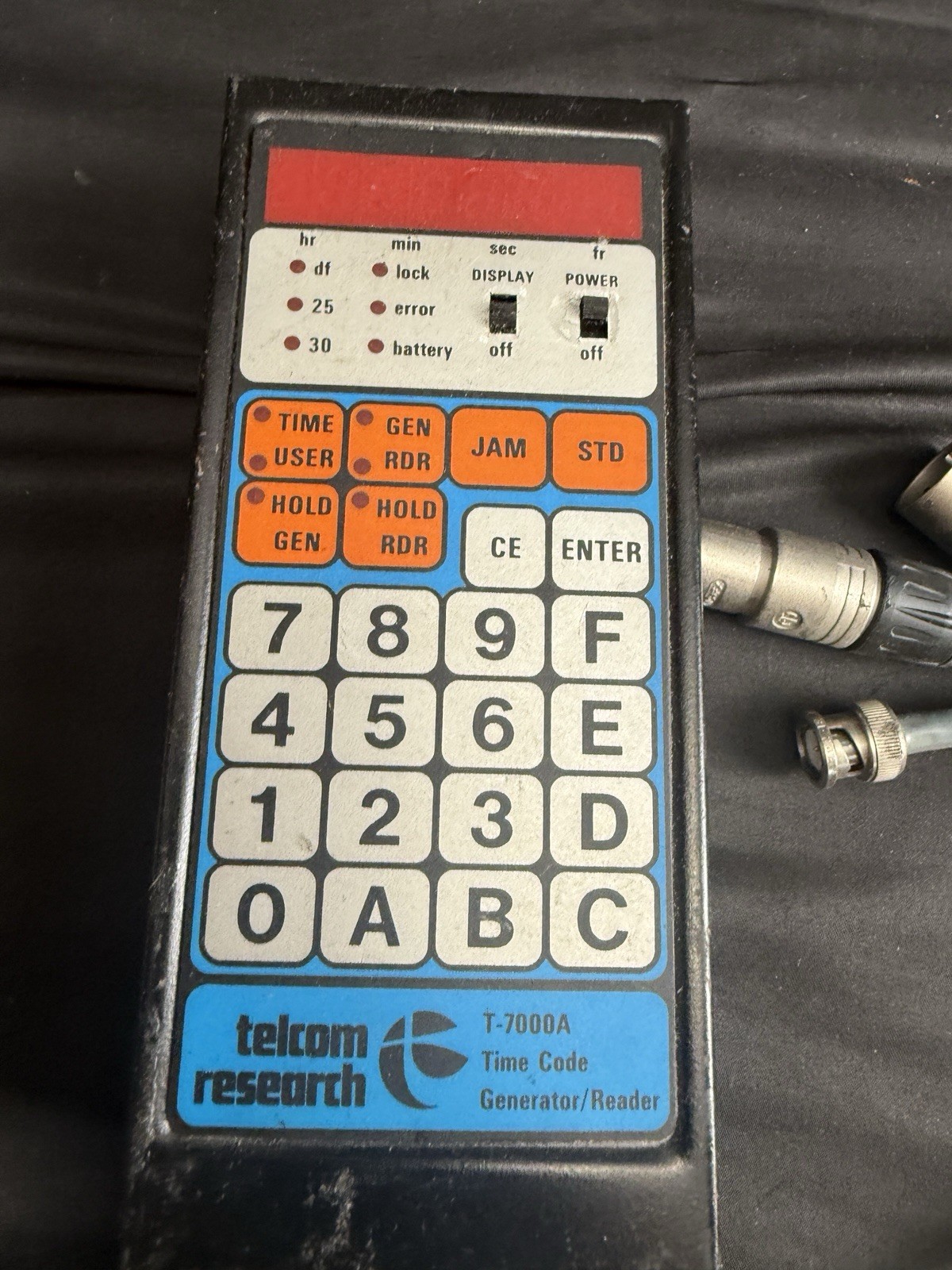 Telcom Research T-7000A Time Code Generator/Reader SMPTE EBU Portable Untested