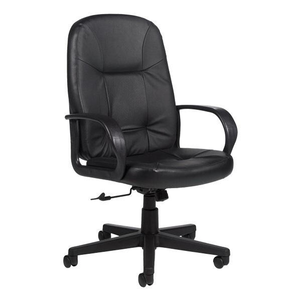 Global Arno Model #4003 High Back Tilter Task Conference Chair Black Luxhide NEW