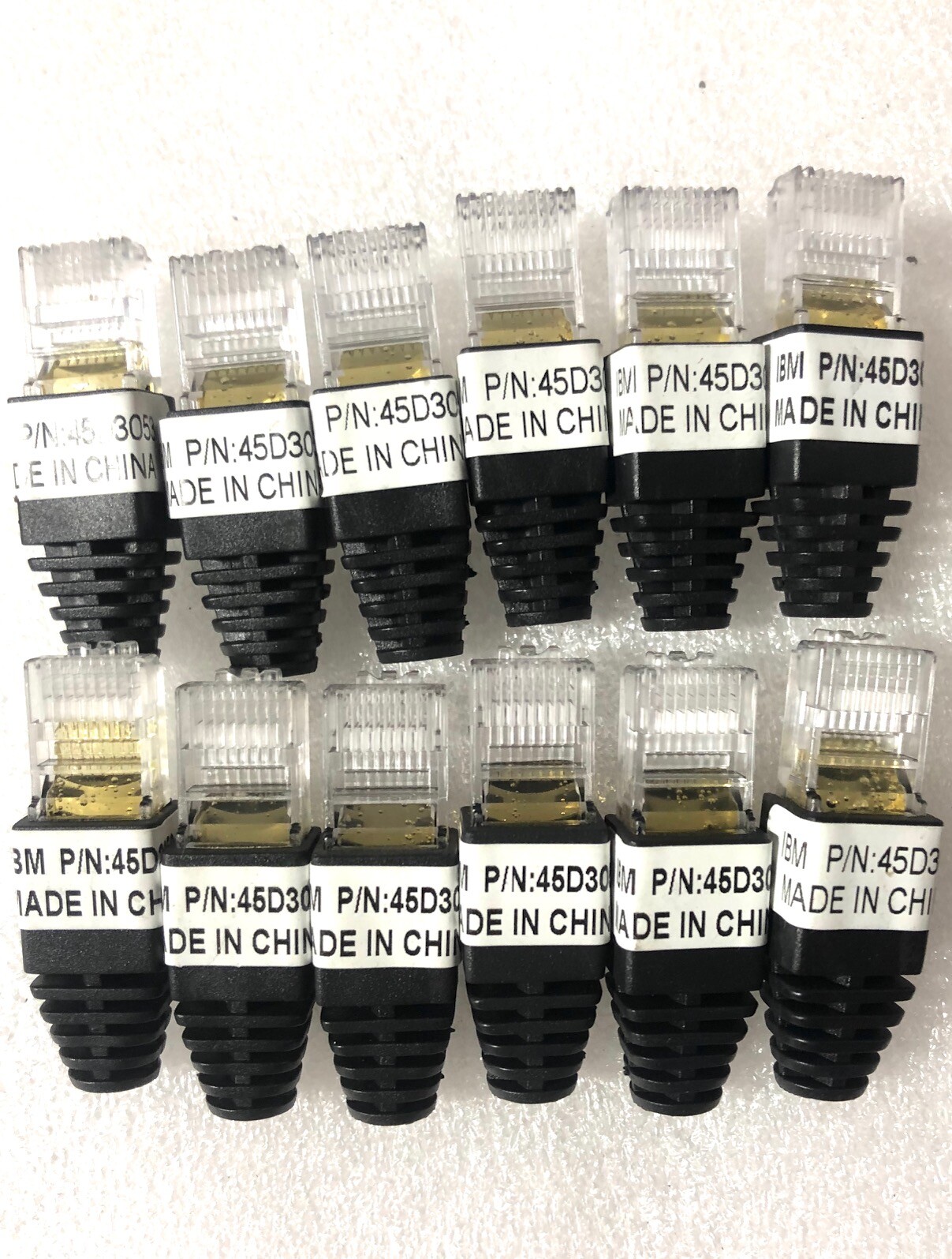 "LOT OF 12* IBM Ethernet Dummy Plugs 45D3053