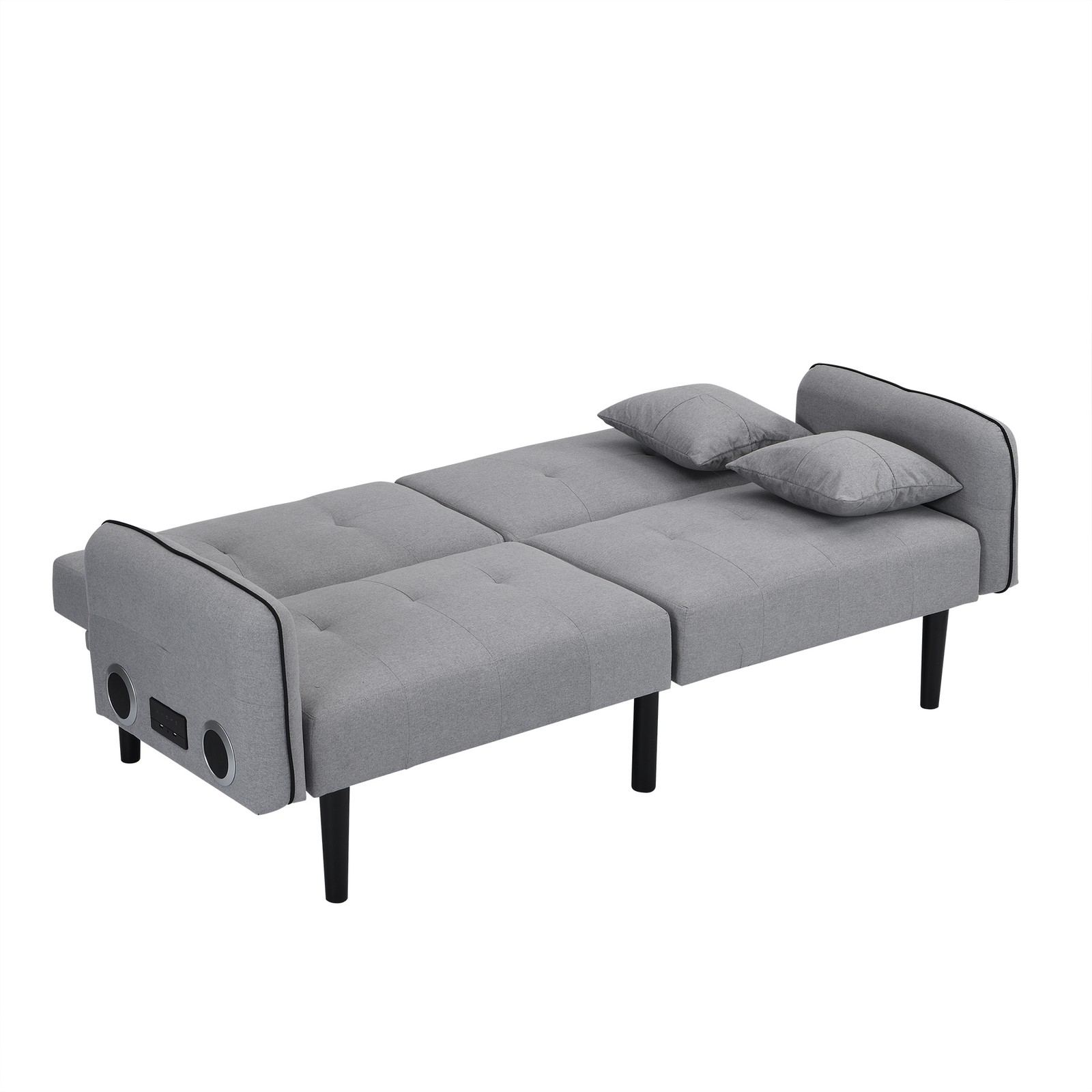 Folding Ottoman Sofa Bed with stereo (Gray)|Gray