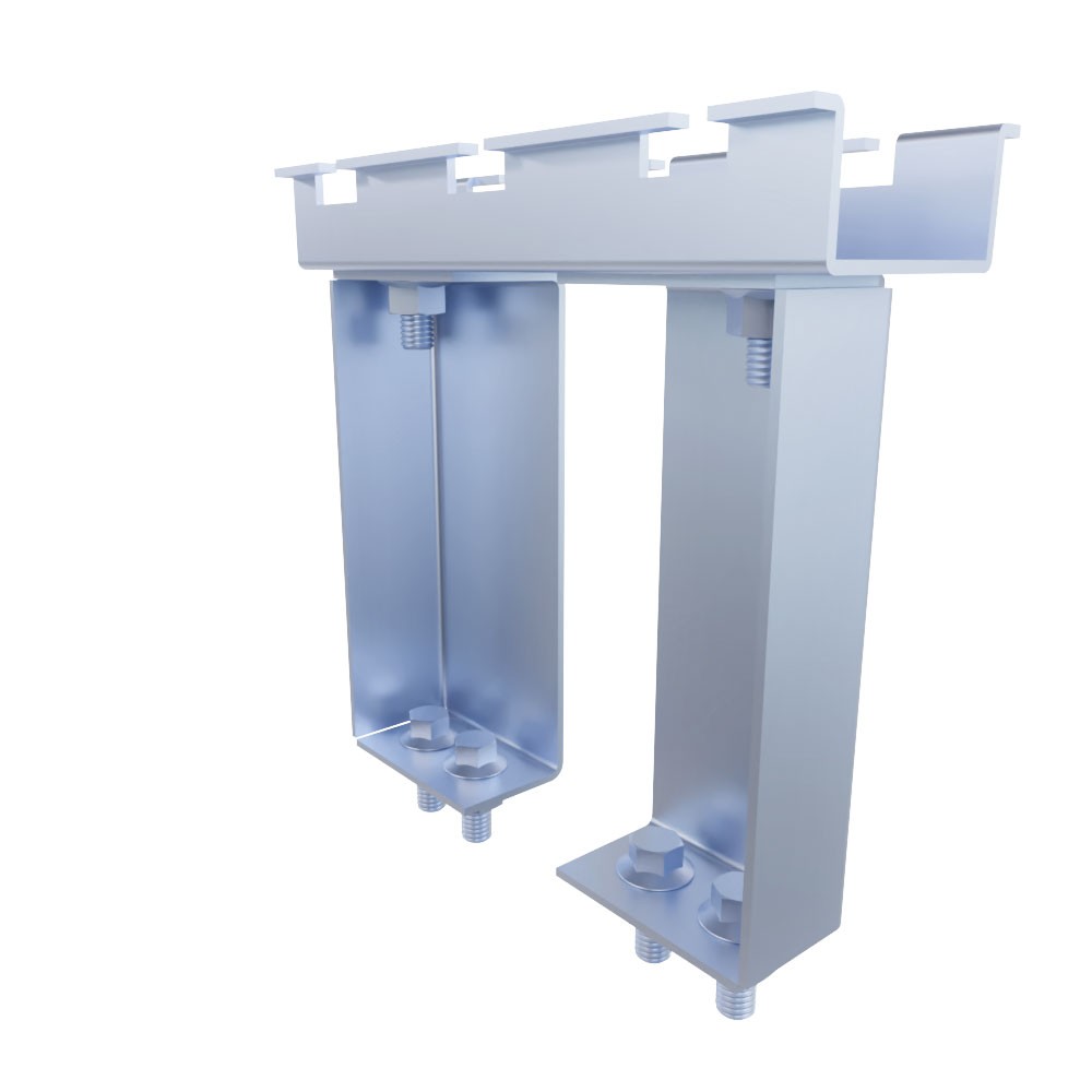 NavePoint Electro Zinc Plated 6" Wide Cabinet and Floor Stand