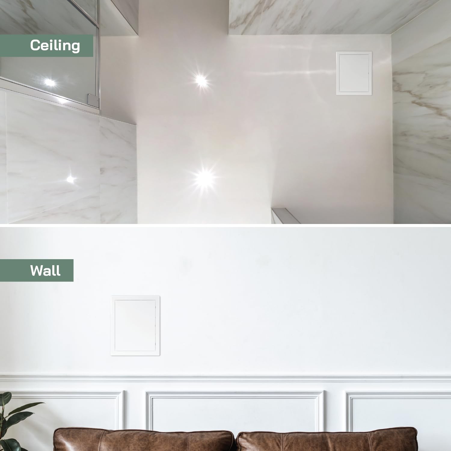 Vent Systems 8'' x 10'' Inch White Metal Access Panel - Easy Access Doors - Acce