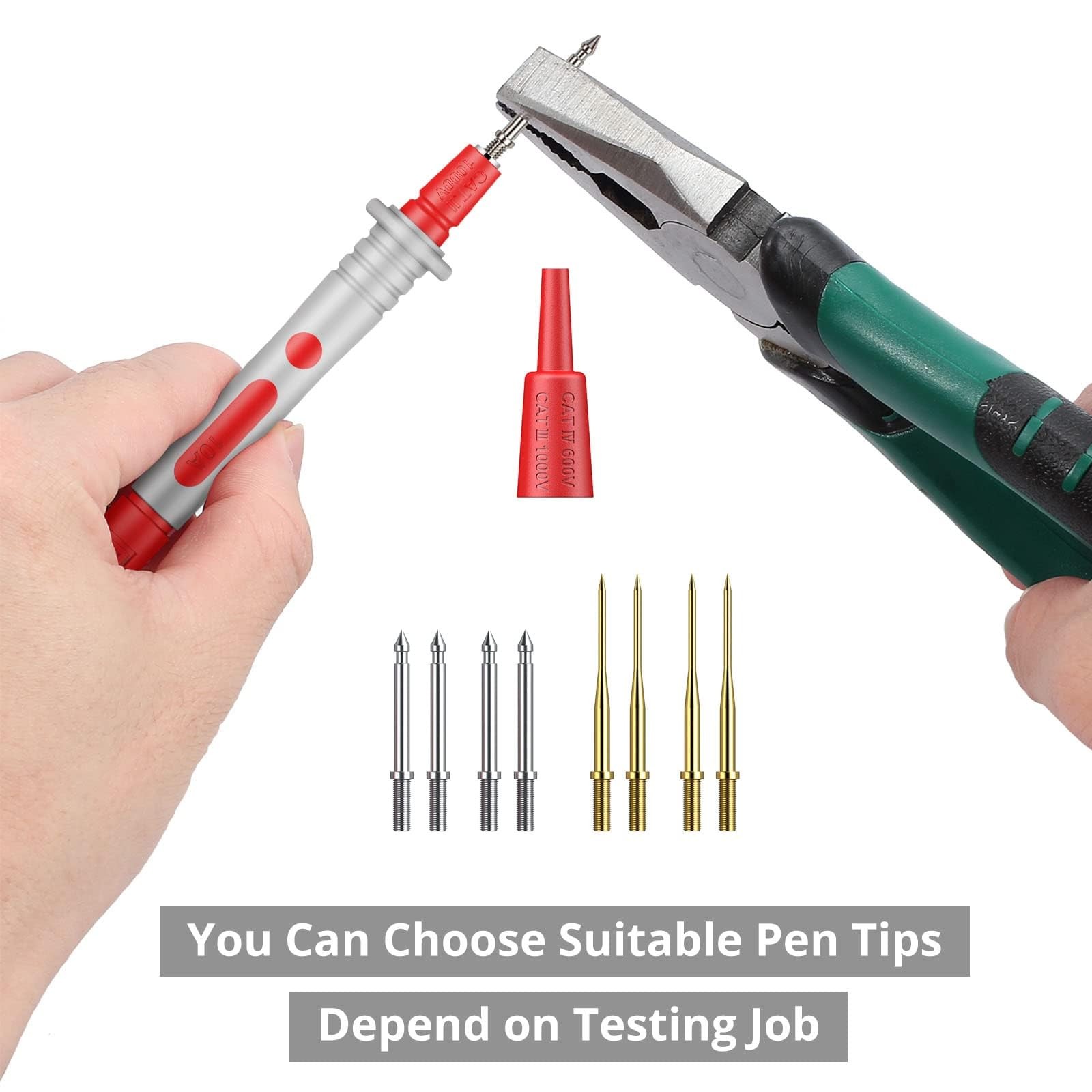 Proster 24pc Multimeter Test Lead Kit - Probes Alligator Clips 1000V | Replac...