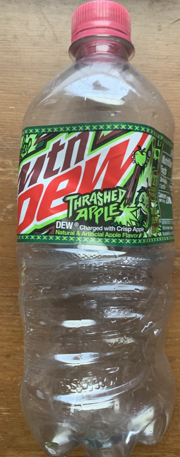 Mountian Dew Thrashed Apple Empty Bottle