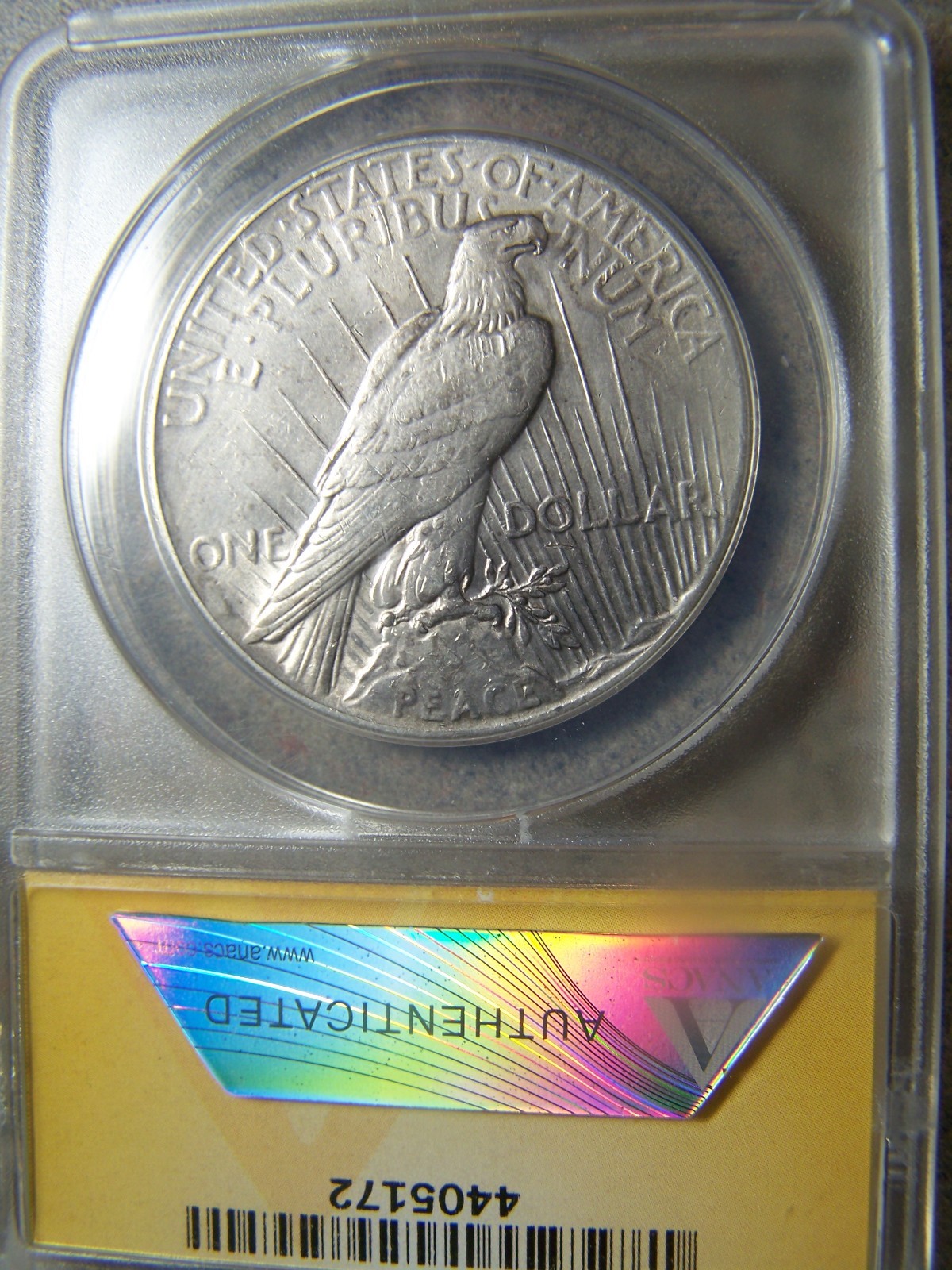 1928 Peace Dollar $1 ~ ANACS AU58 ~