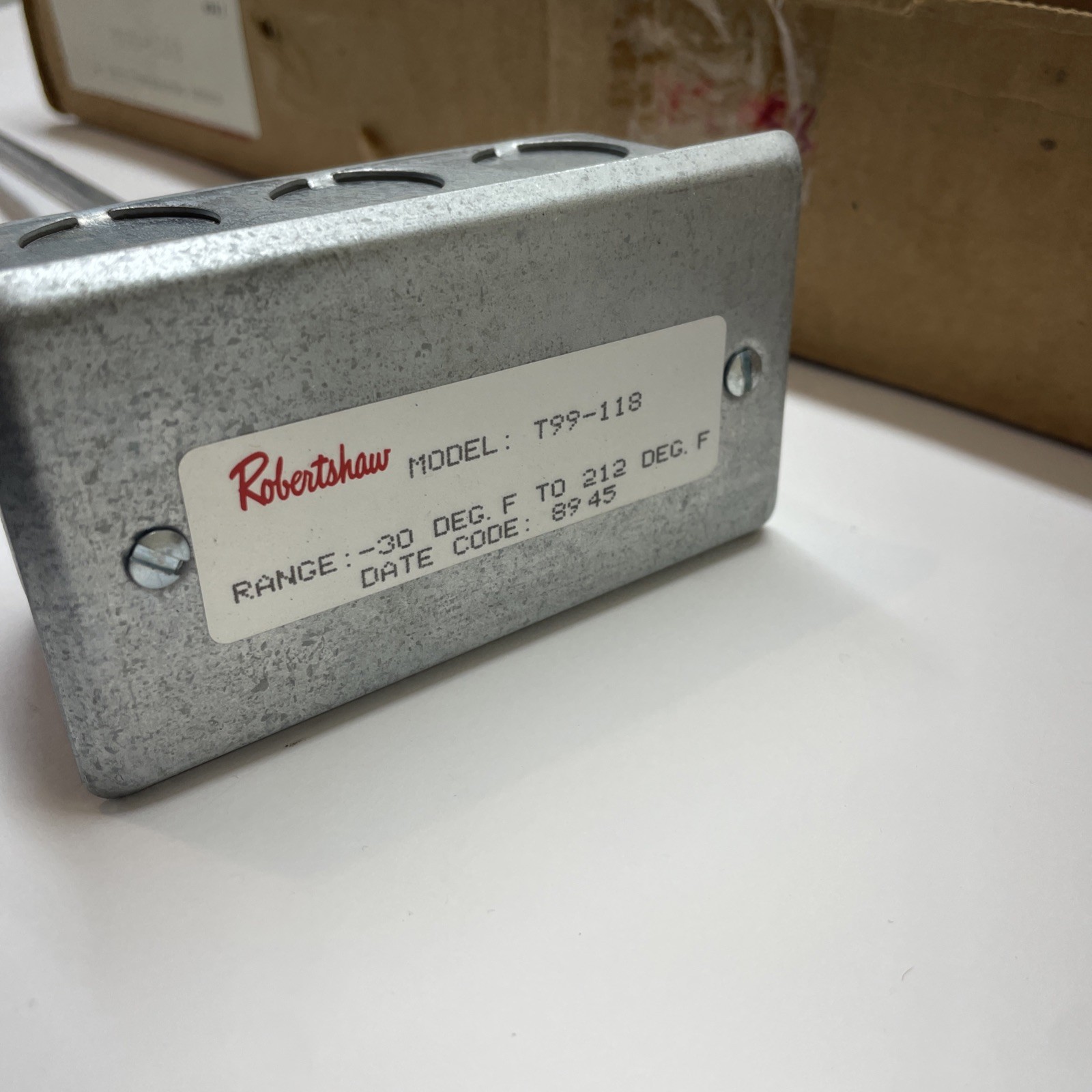 Robertshaw T99-118 18" Duct Temperature Sensor Probe