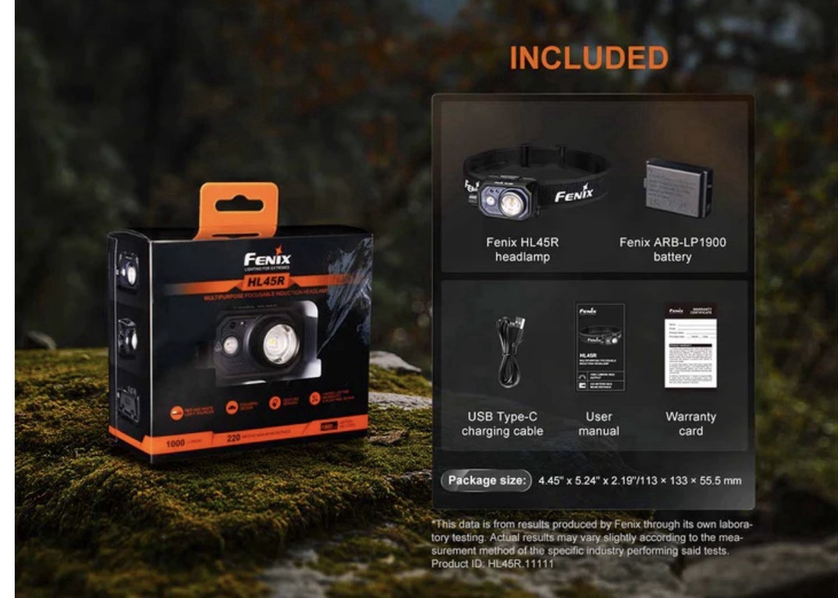 FENIX HL45R RECHARGEABLE HEADLAMP
