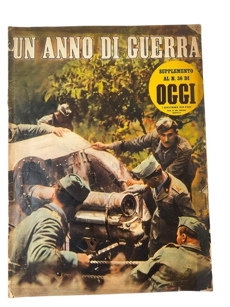 WW2 Italian Un Anno Di Guerra A Year of War ITALIAN TEXT Used Softcover Refer...