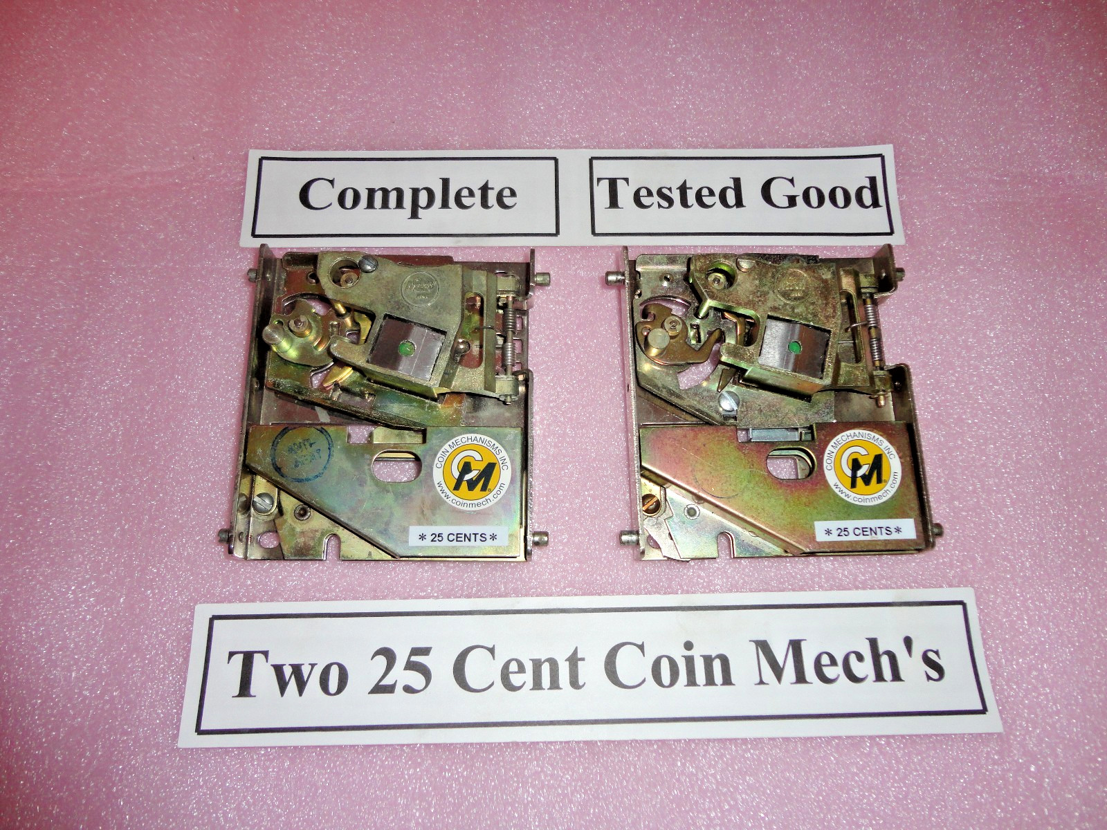 25 Cent Coin Mech, For Pinball, & Arcade Games, X2, Clean, Tested, w/4 Studs #7