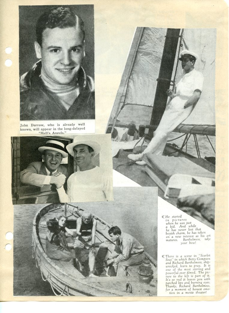 Richard Barthelmess Richard Compson Magazine Photo Clipping 1 Page M3863
