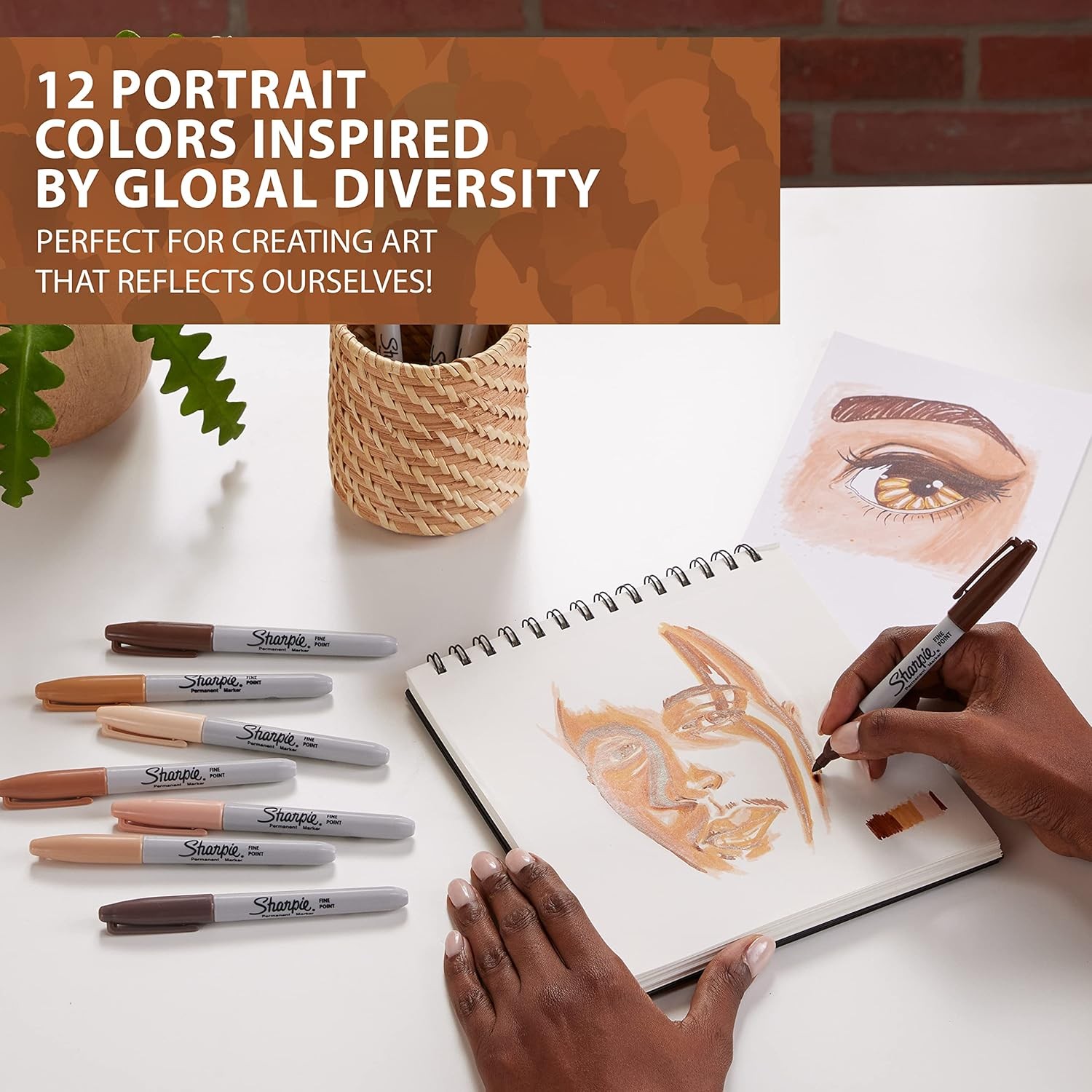 Sharpie Fine Point Markers Portrait Colors 12ct
