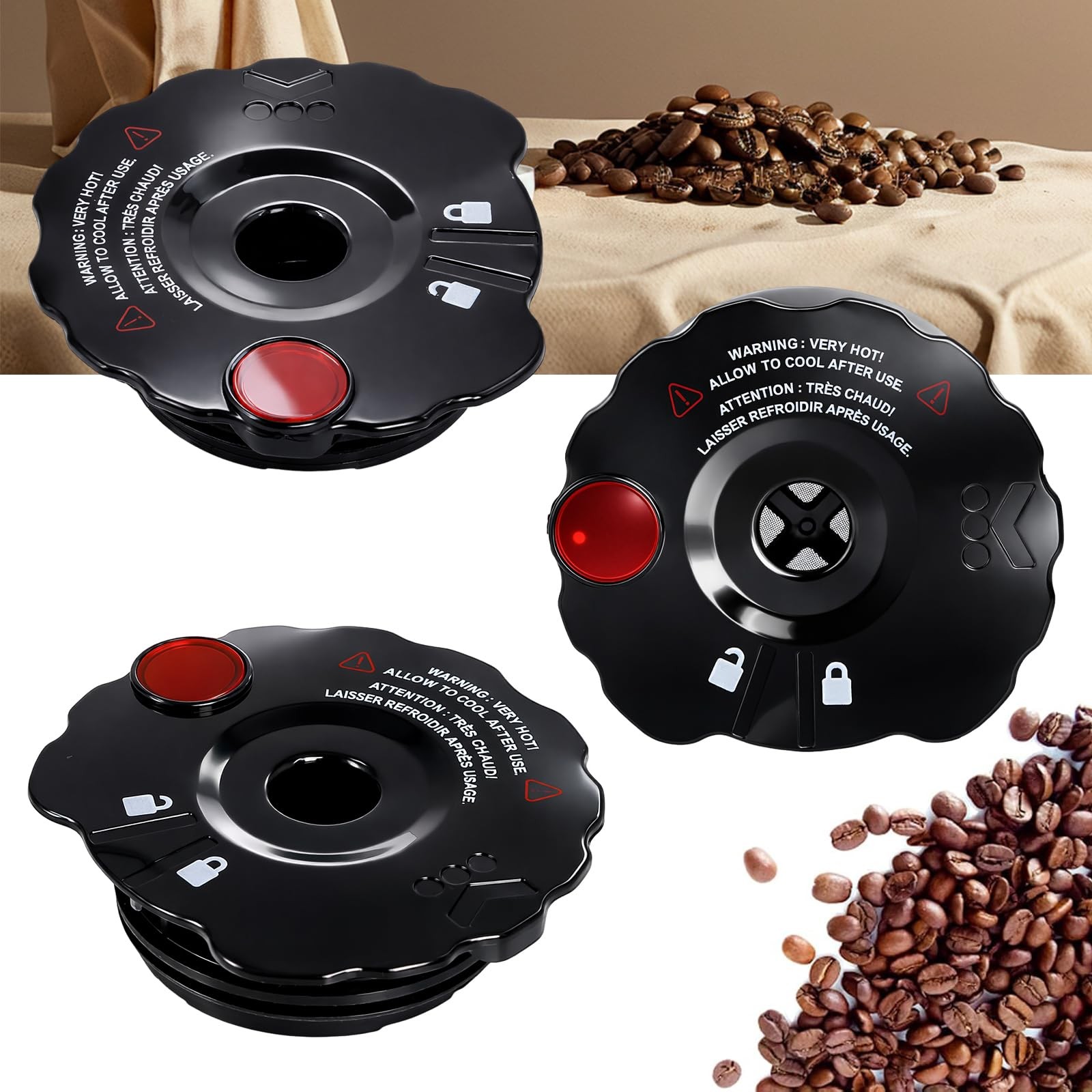 Podoy 119367 Reusable Coffee Filter Cover Lid Compatible with Keurig My KCup ...