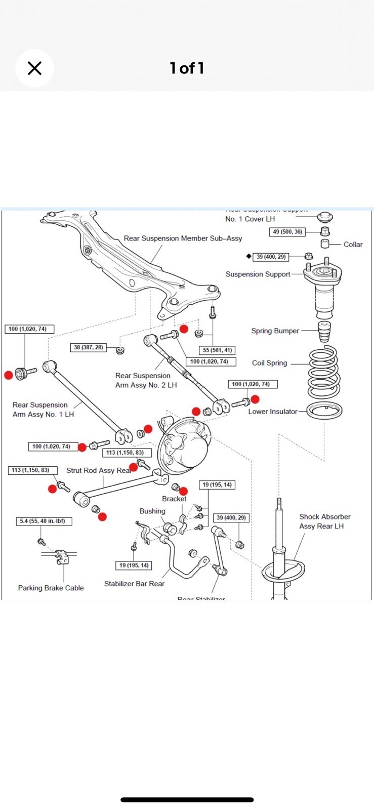 2002-2006 Camry  Bolts And Nuts For The Crossmember And Laterals