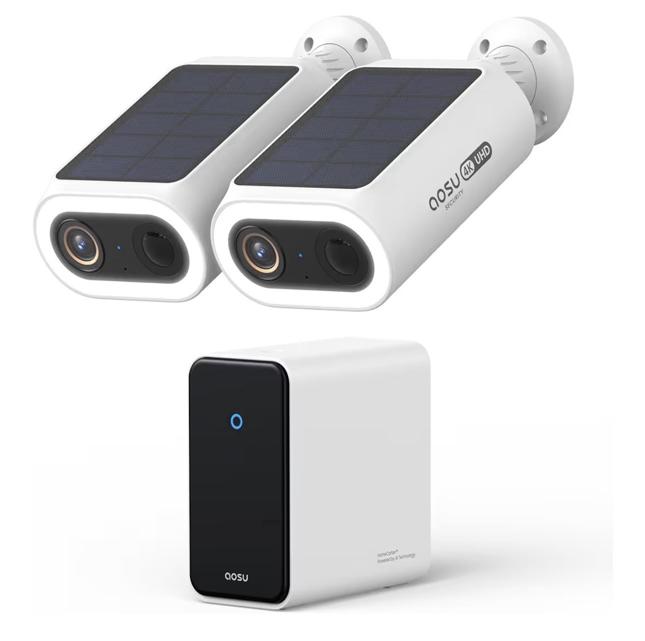 aosu SolarCam P1 Max Solar Wireless 4K UHD Security System w/ 2 Cameras