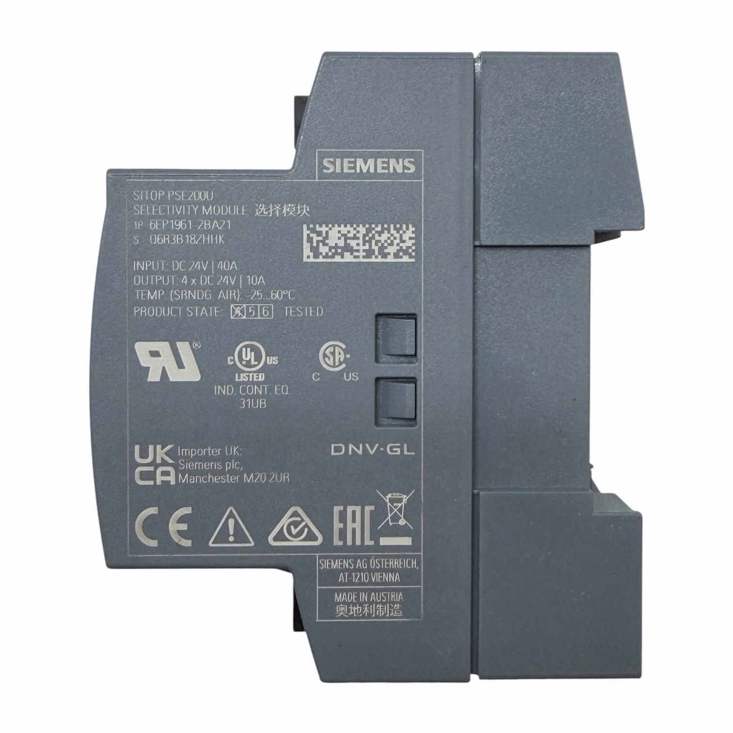 Siemens SITOP 6EP1961-2BA21 PSE200U 6EP1 961-2BA21
