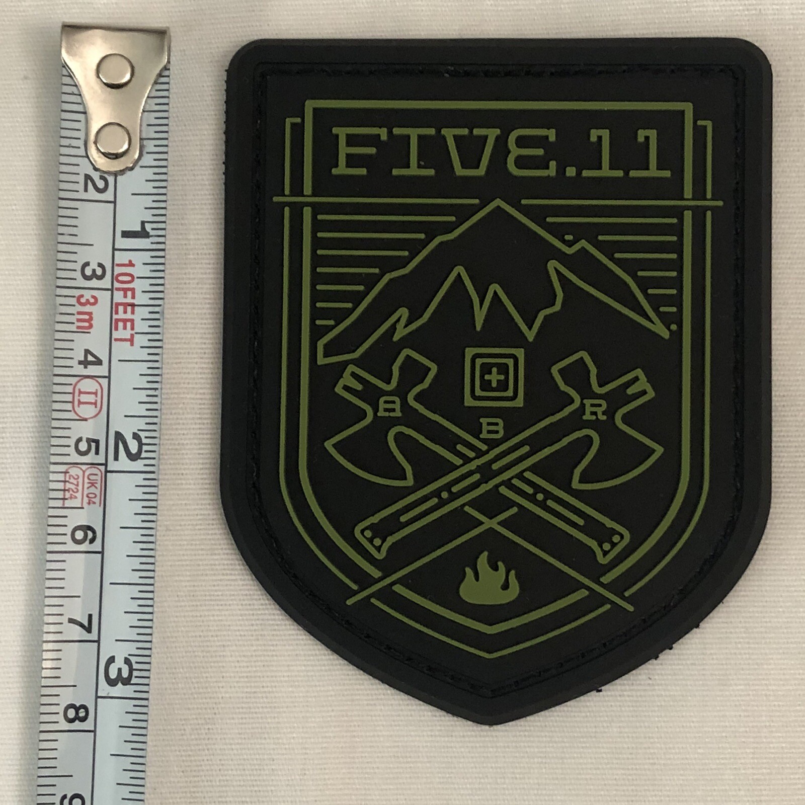 5.11 Tactical Cross Axe mountain Patch Laser Cut Hook-Back PVC Patch *BRAND NEW*