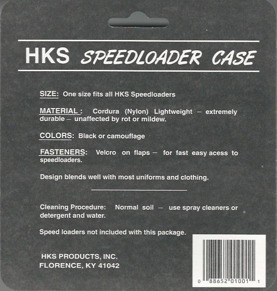 HKS Cordura Double Speedloader Case with Hook and Loop Closure, Black or Camo