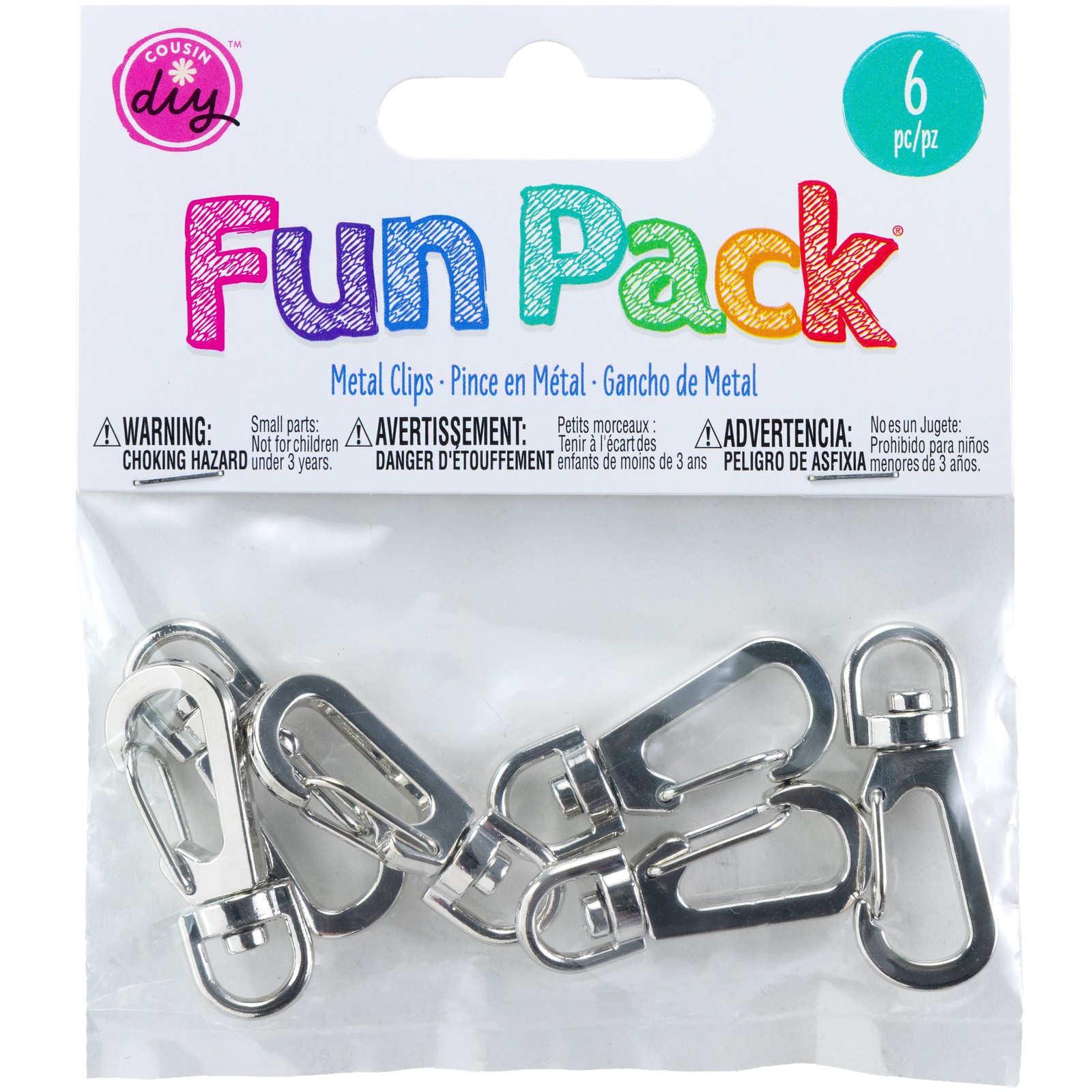 CousinDIY Metal Clips 6/Pkg- - 6 Pack