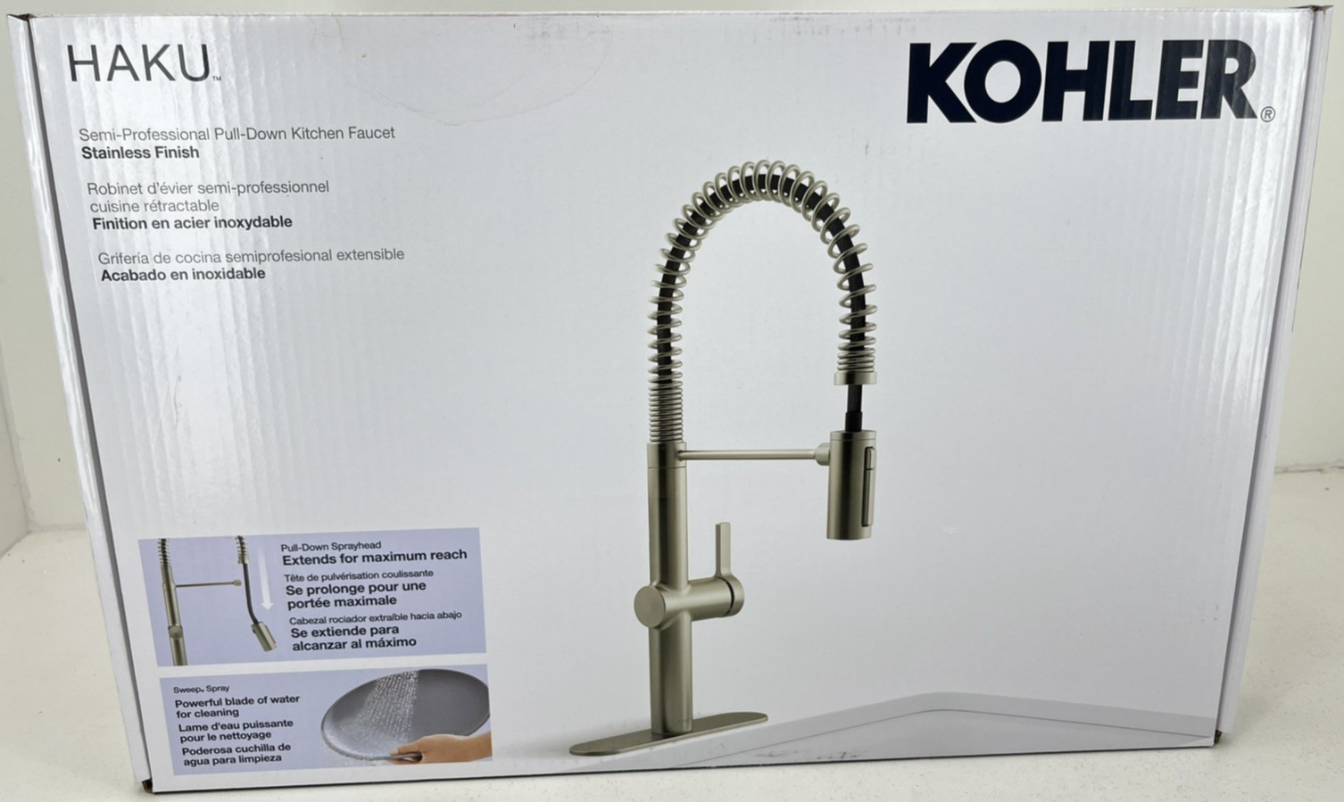 Kohler Haku R38475-LVS Semi-Professional Pull-down Kitchen Faucet Stainless